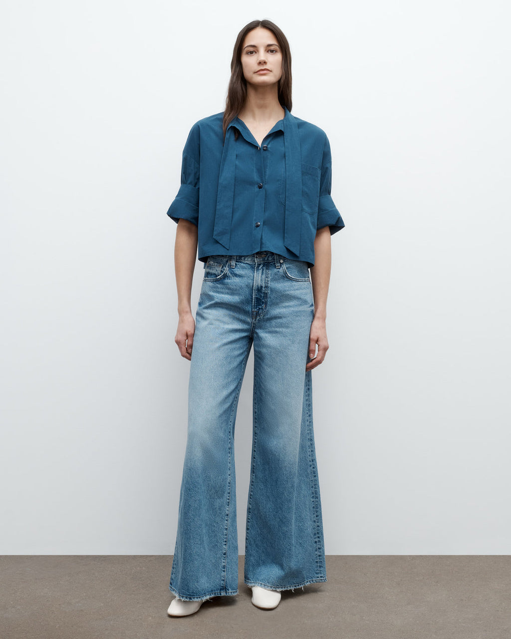 TWP | Next Ex Shirt With Tie in Superfine Cotton