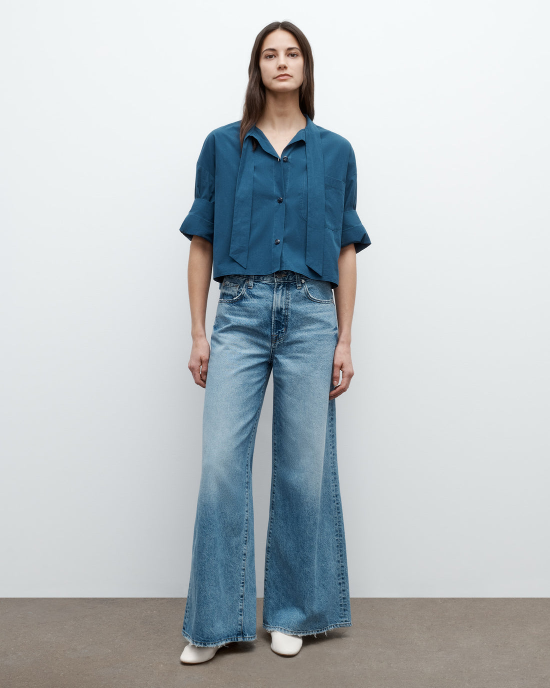 TWP | Next Ex Shirt With Tie in Superfine Cotton