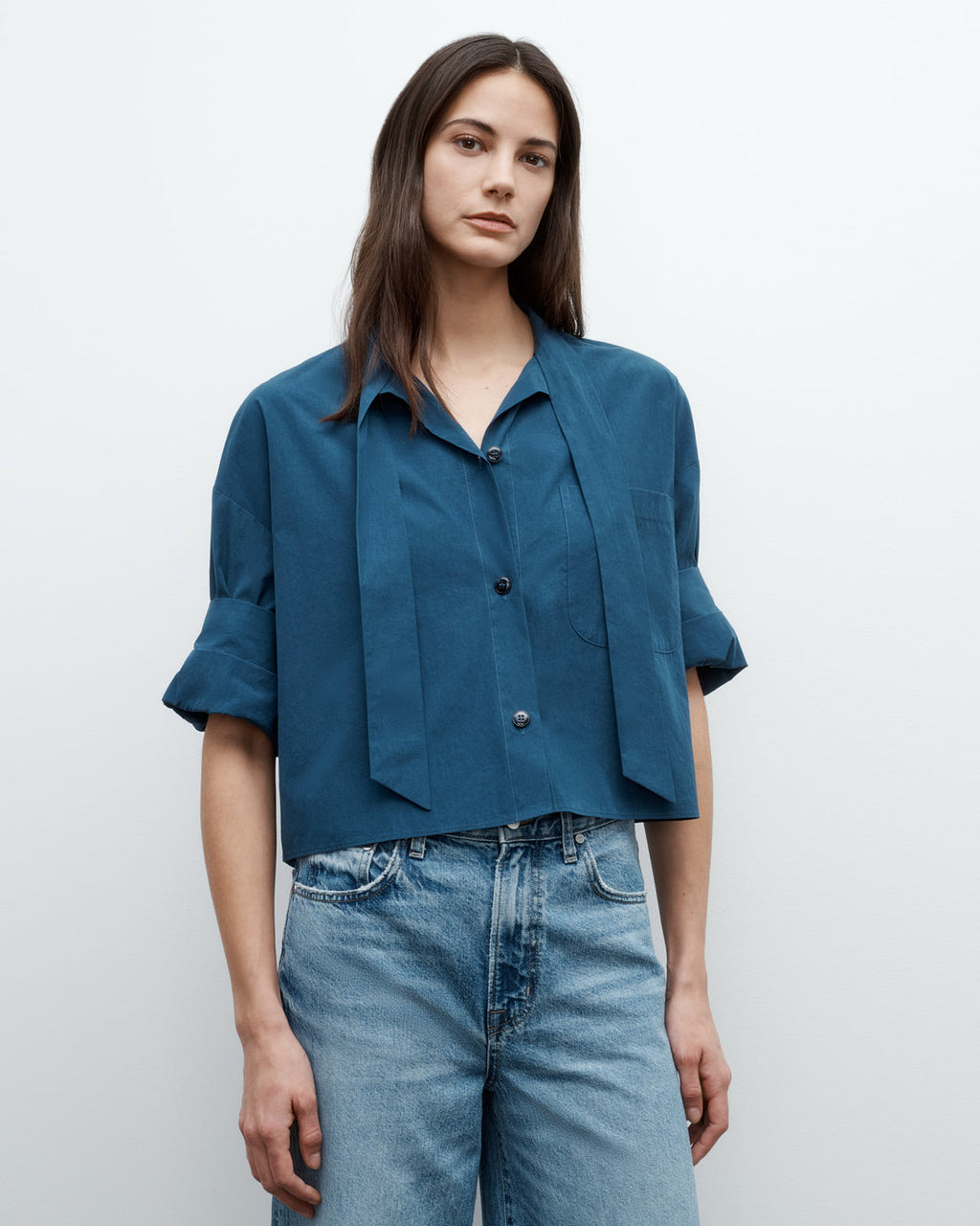 TWP | Next Ex Shirt With Tie in Superfine Cotton