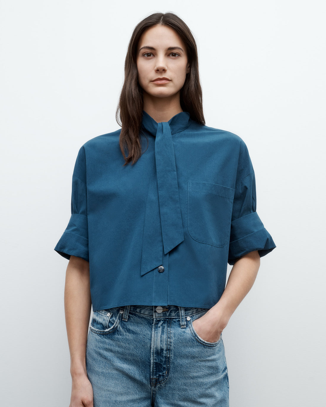 TWP | Next Ex Shirt With Tie in Superfine Cotton