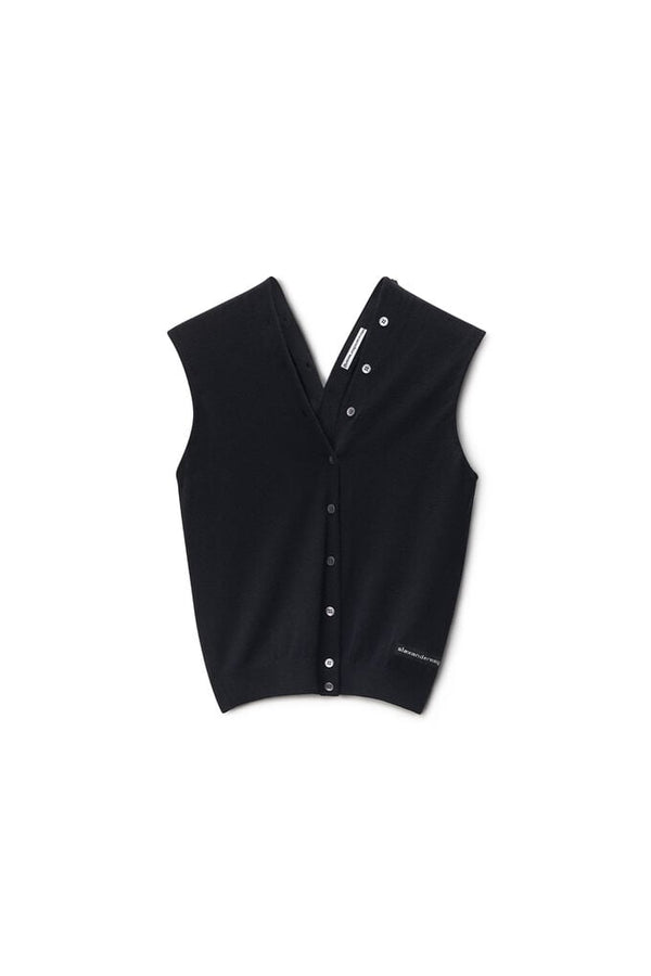 Alexander Wang | Continuous placket tank top cardigan