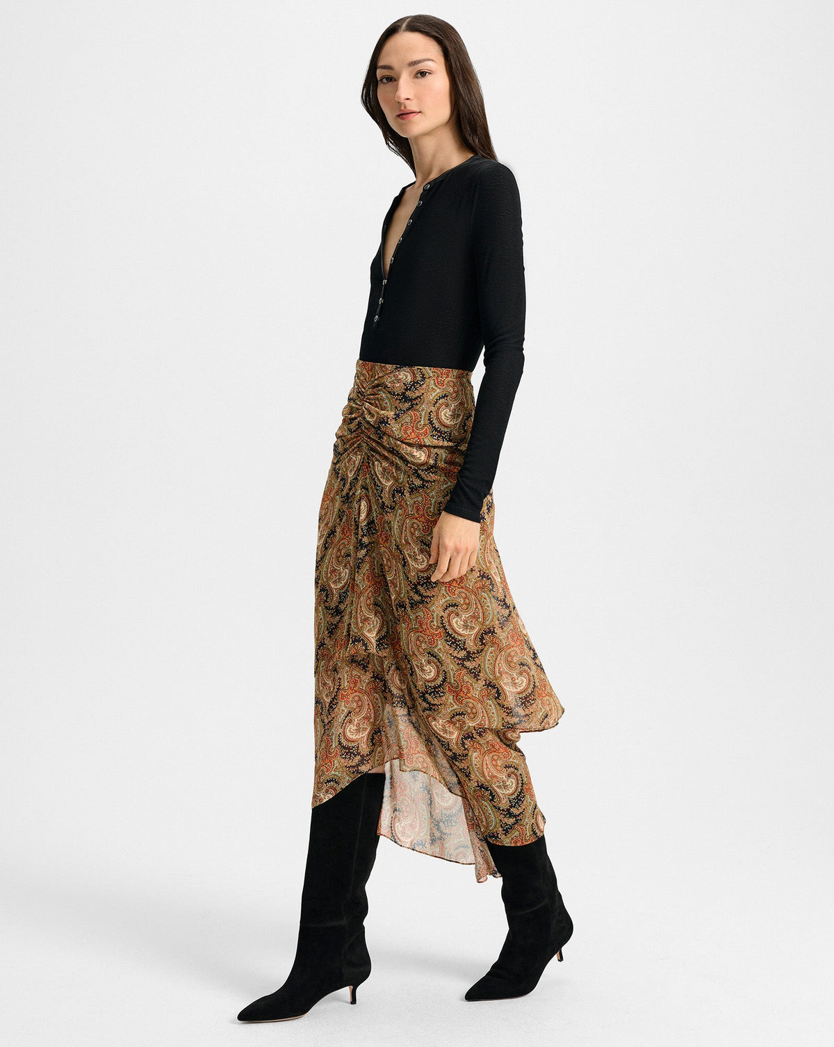 Veronica Beard | Sira Silk Midi Skirt