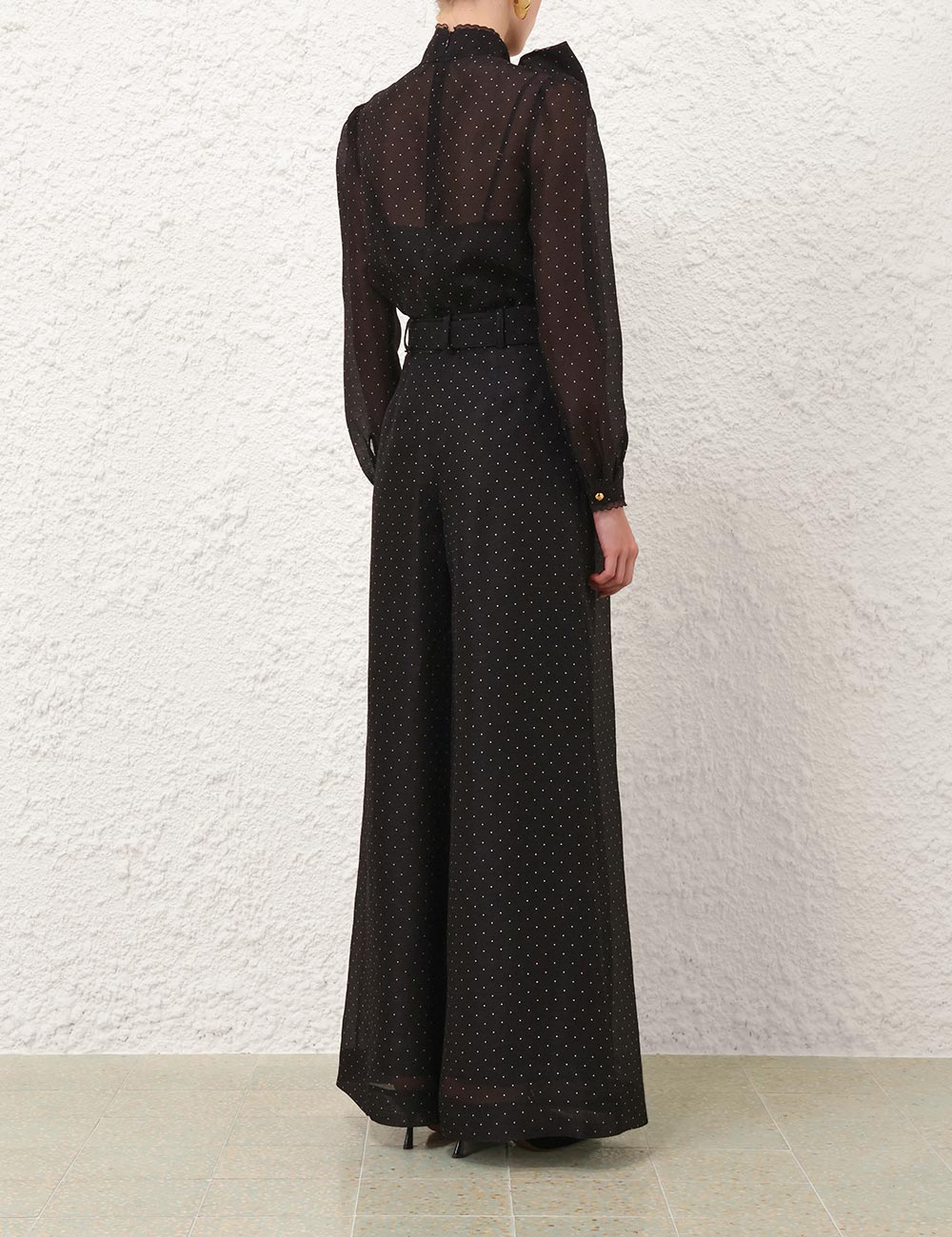 Zimmermann | Dream Pussy Bow Blouse in Black Dot