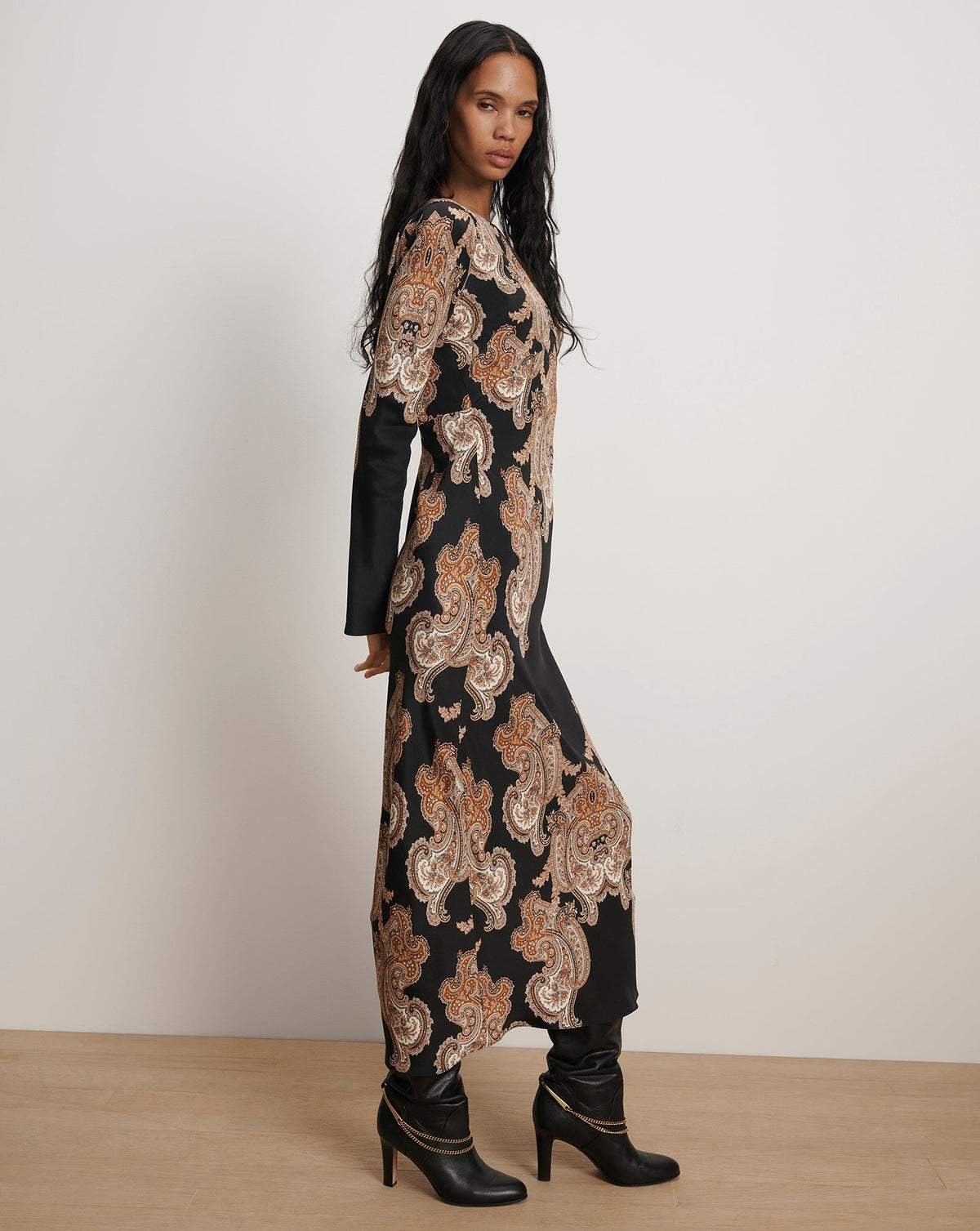 Veronica Beard | Lupita Midi Dress in Black Multi