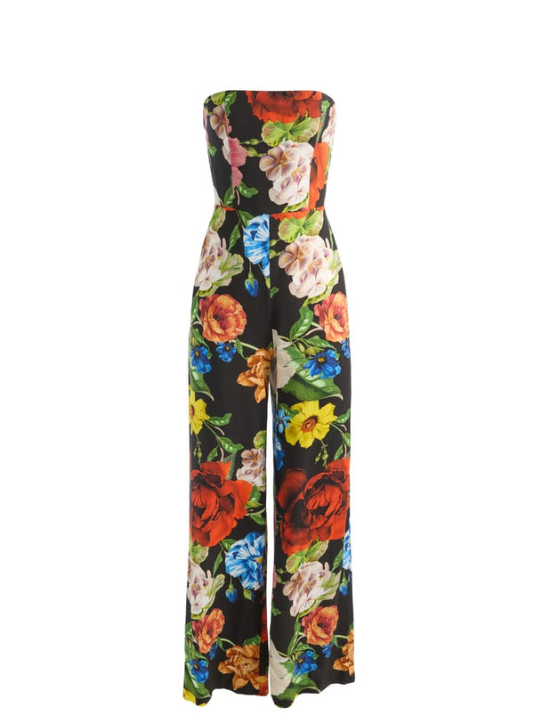 Alice & Olivia | Beatriz Strapless Wide Leg Jumpsuit