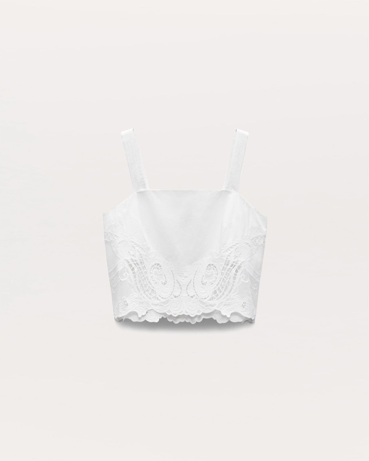 Rag & Bone | Clem Lace Trim Poplin tank Top