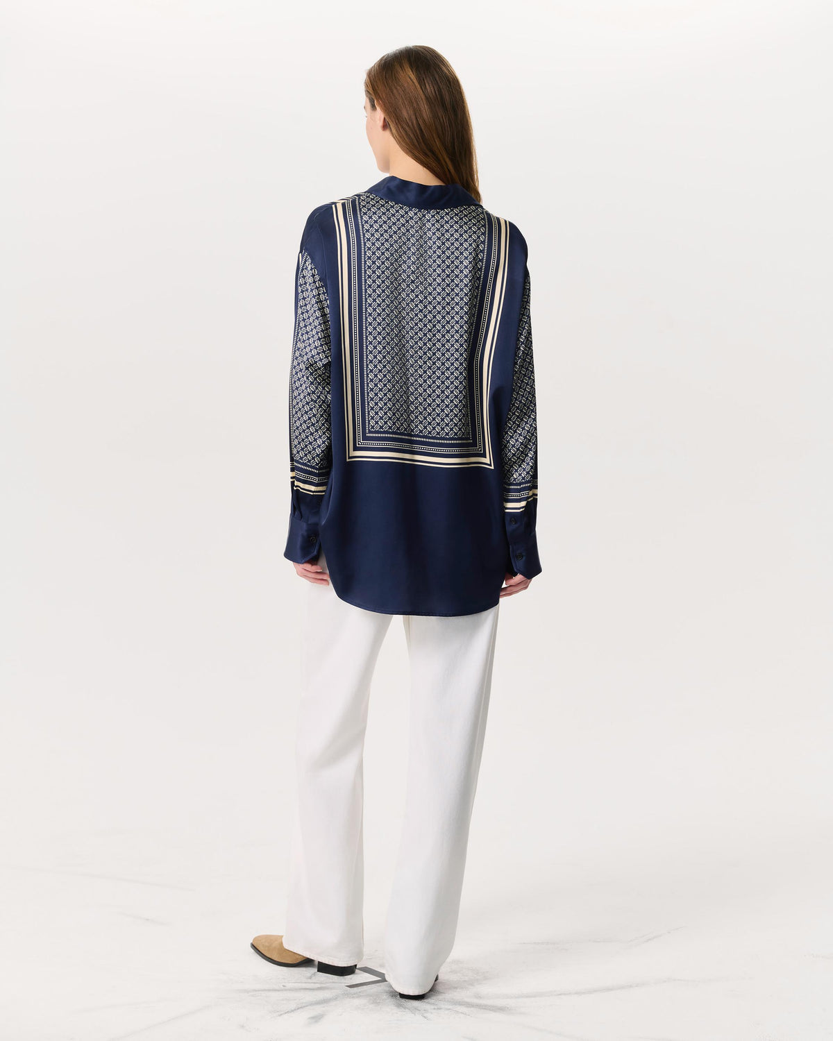 Rag & Bone | Jessica Scarf Print Satin Shirt