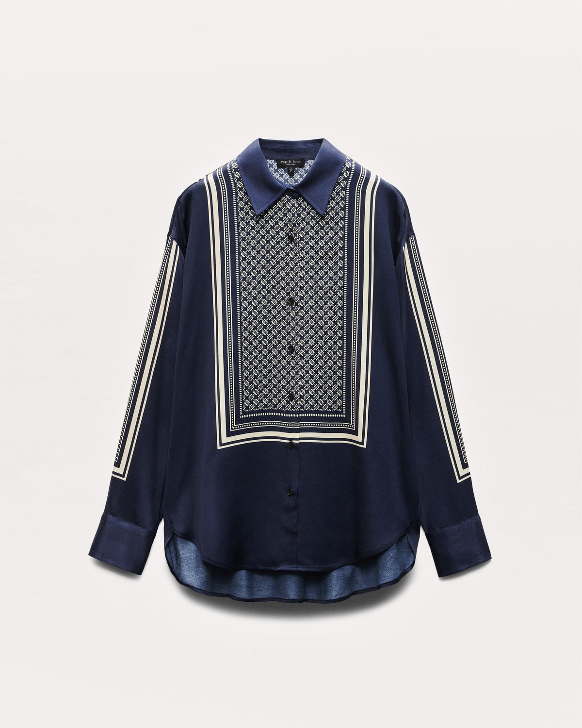 Rag & Bone | Jessica Scarf Print Satin Shirt