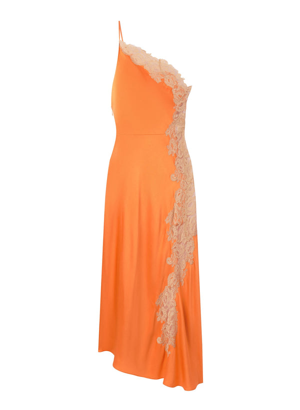 A.L.C. | Lou Satin & Lace Midi Dress
