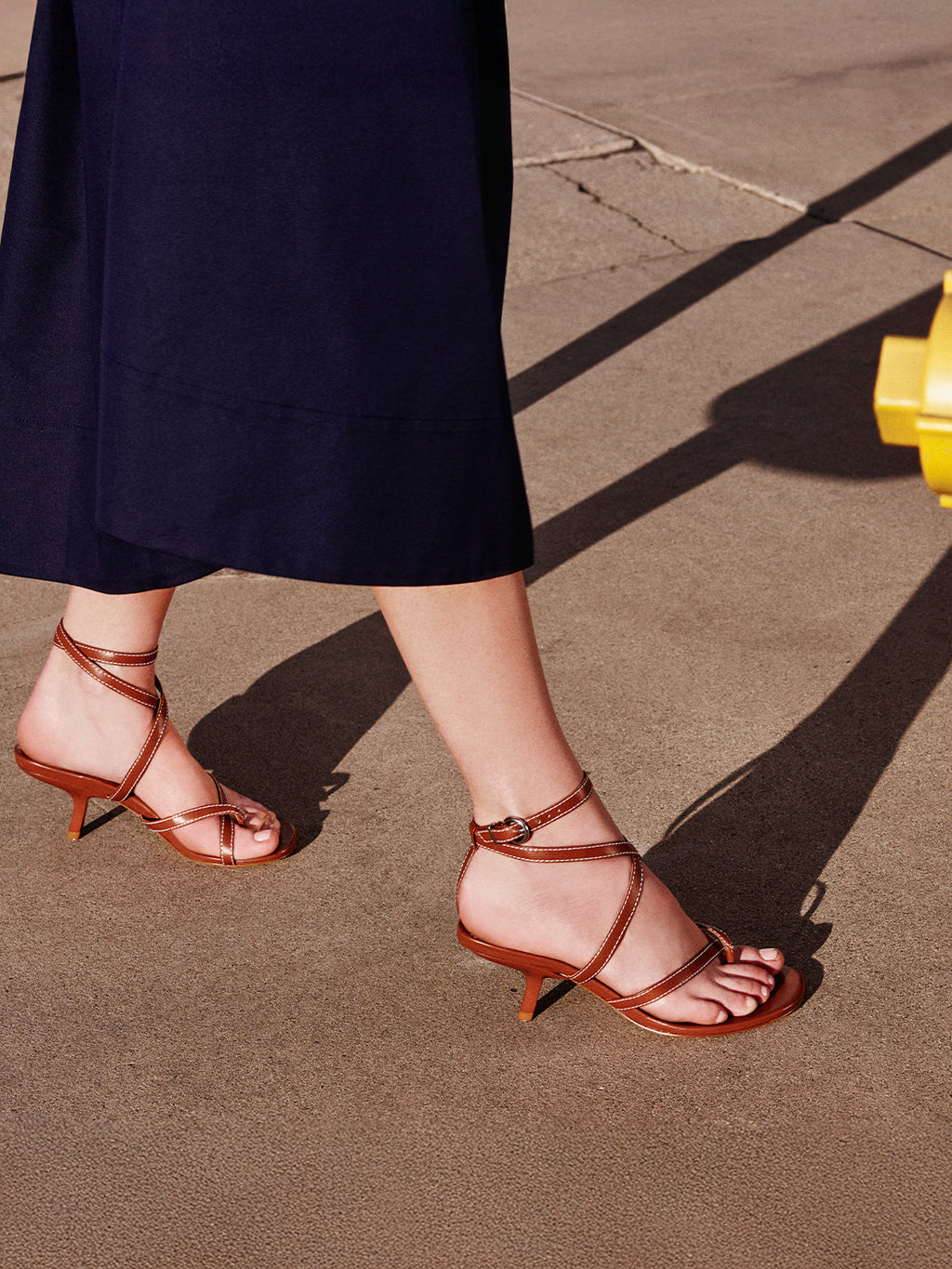 Marion Parke | Geri Angled Kitten Heel in Luggage