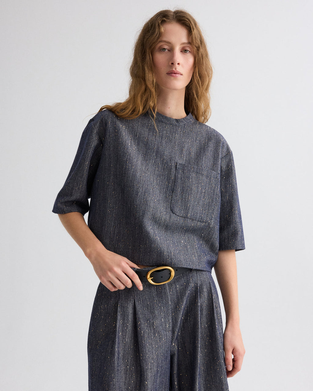 TWP | Next Ex Tee In Sequin Denim