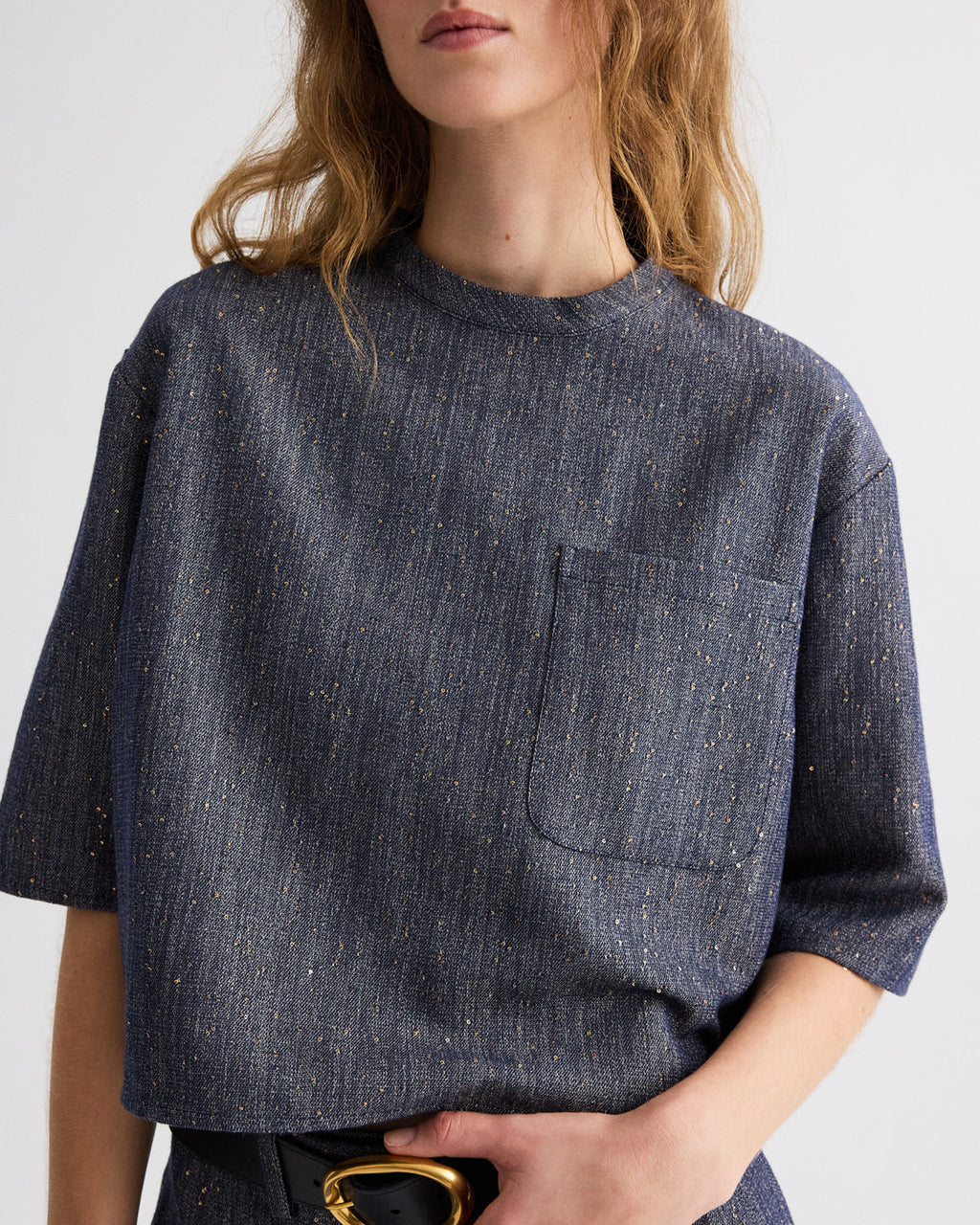 TWP | Next Ex Tee In Sequin Denim