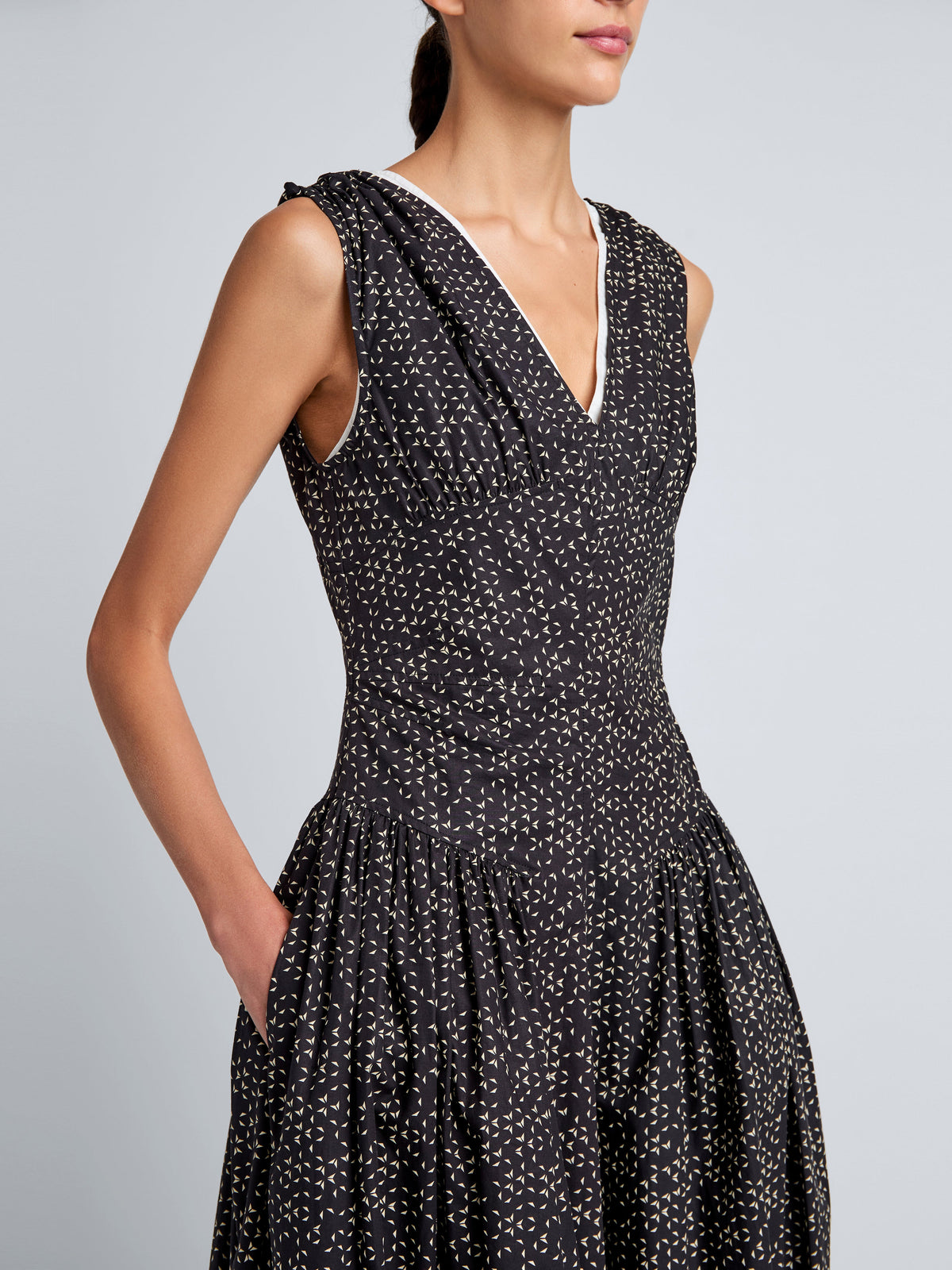 Proenza Schouler | Clayton Dress in Printed Poplin