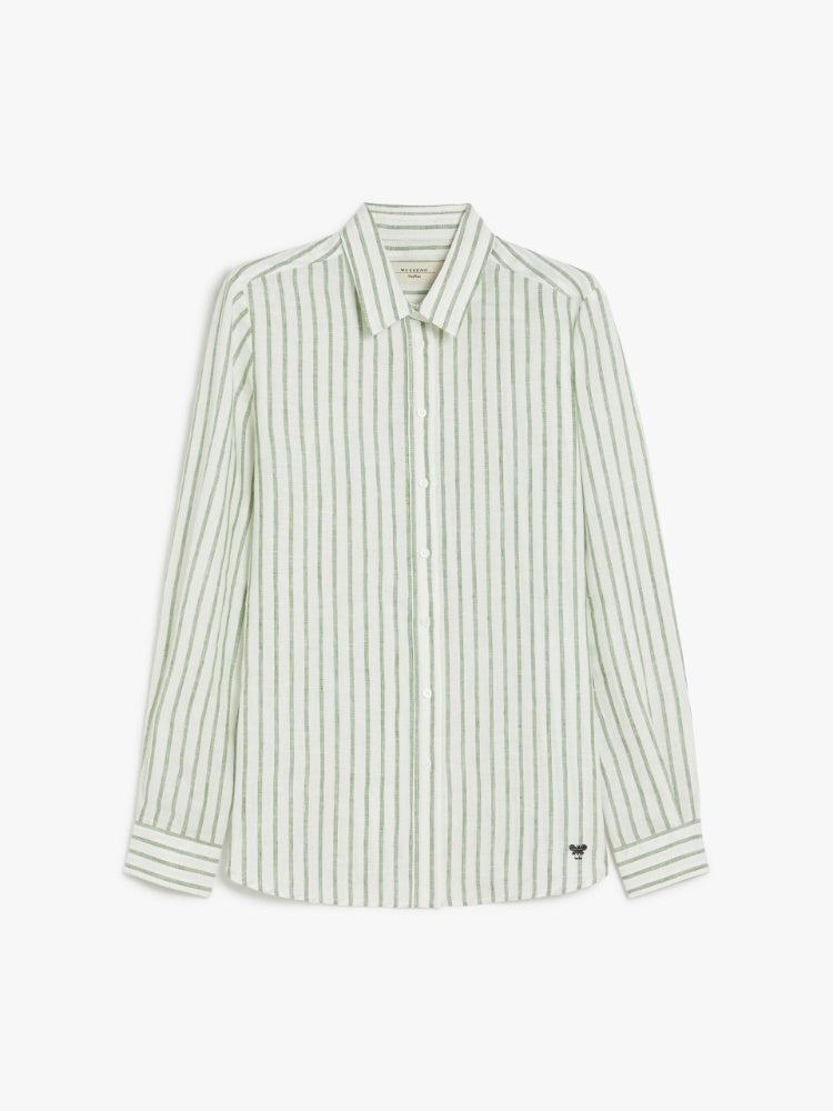 Max Mara | Josef Striped Line Shirt in Green