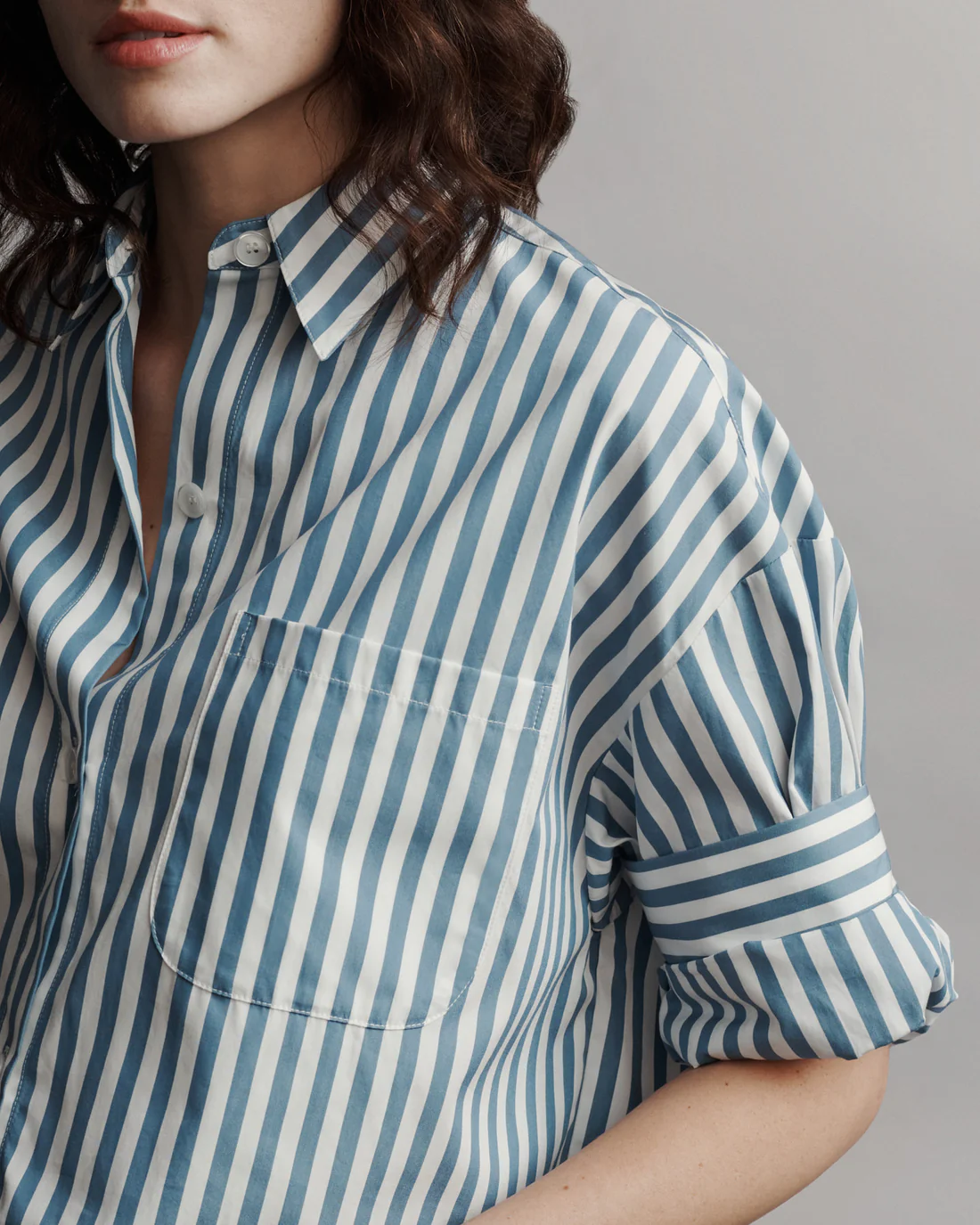 TWP | Next Ex Shirt in Stark Stripe