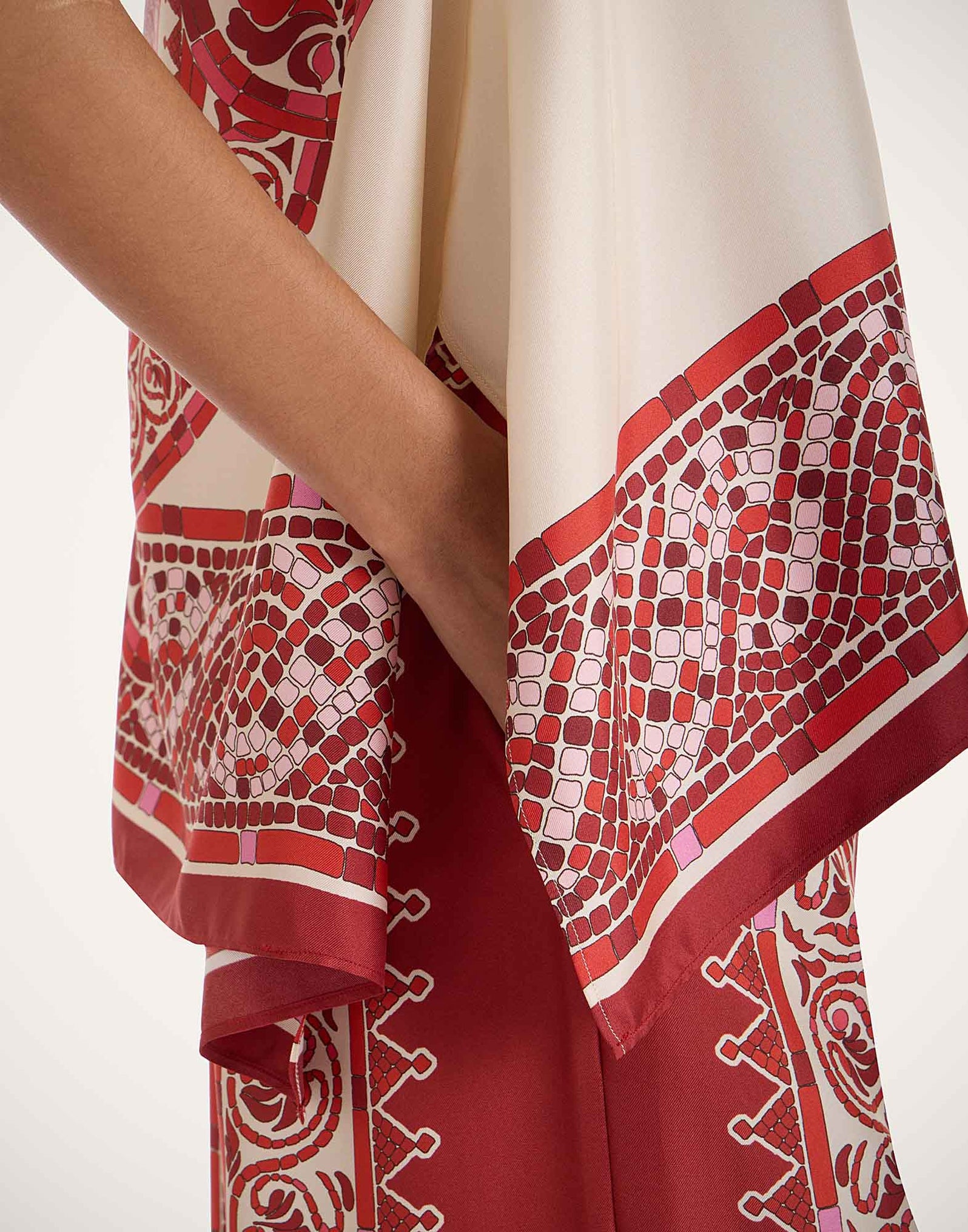 La Double J | Palazzo Pants in Cobra Red Silk Swill