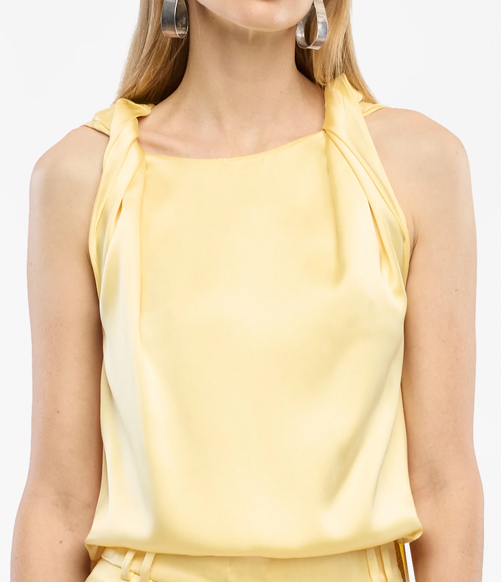 Another Tomorrow | Twist Shoulder Top