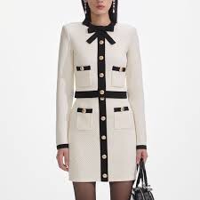 Self-Portrait | Cream Sequin Mini Skirt