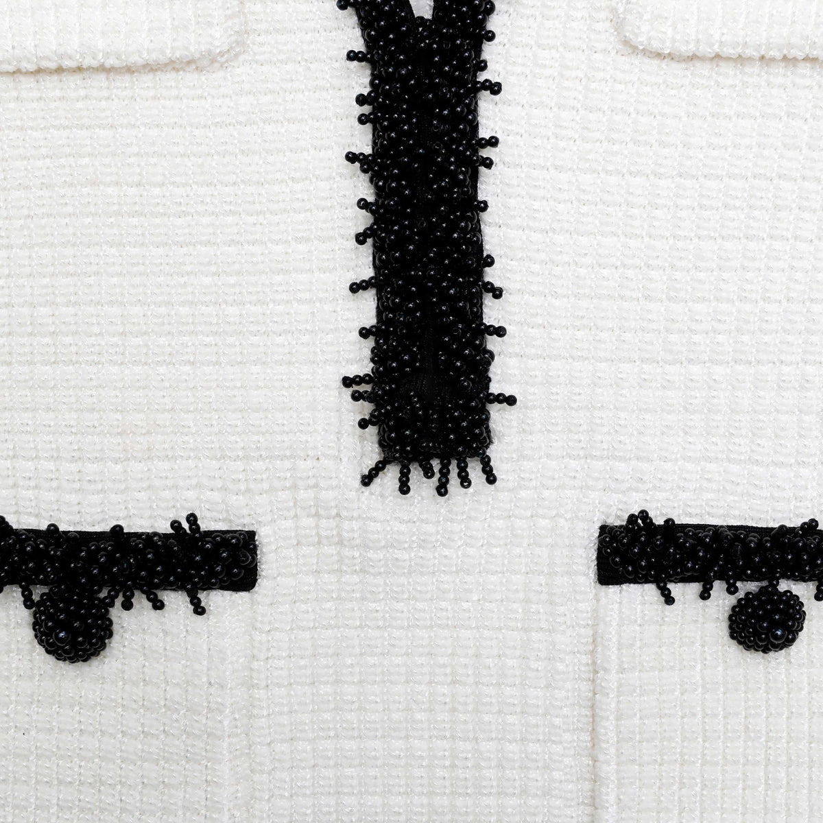 Self Portrait | White Pearl Trim Mini Dress