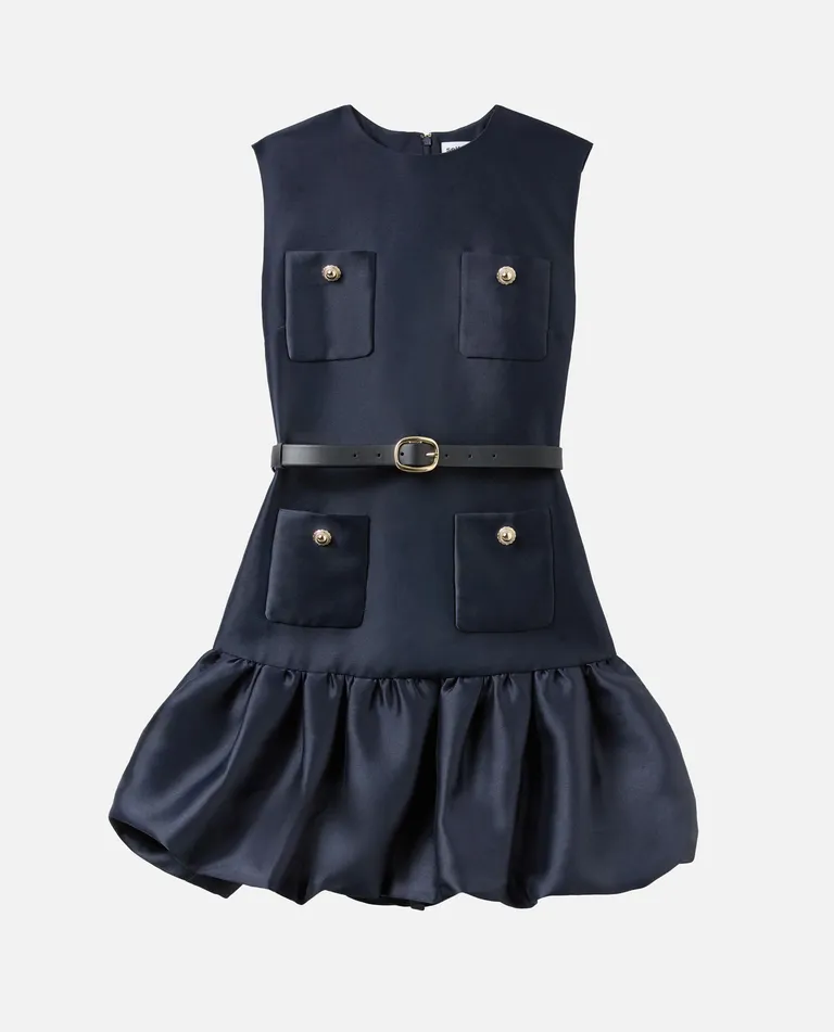 Self-Portrait | Navy Taffeta Mini dress