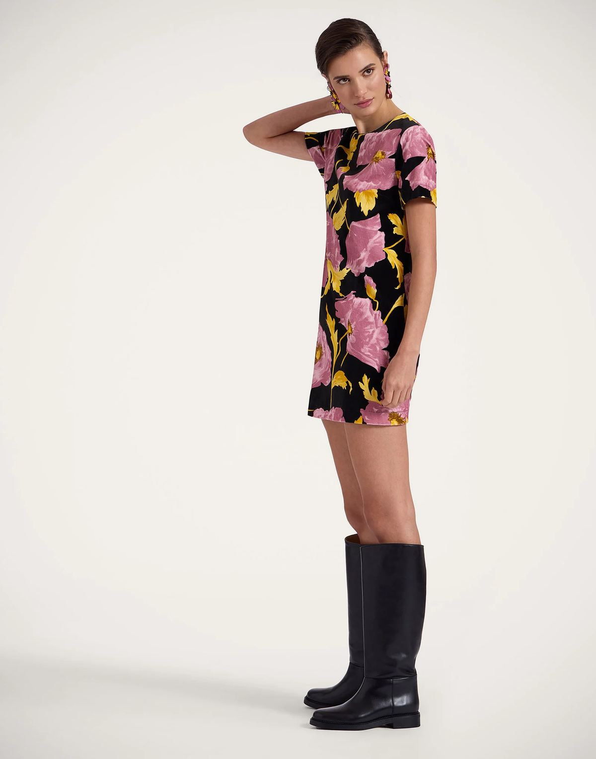 La Double J | Mini Swing Dress in Sylph Black