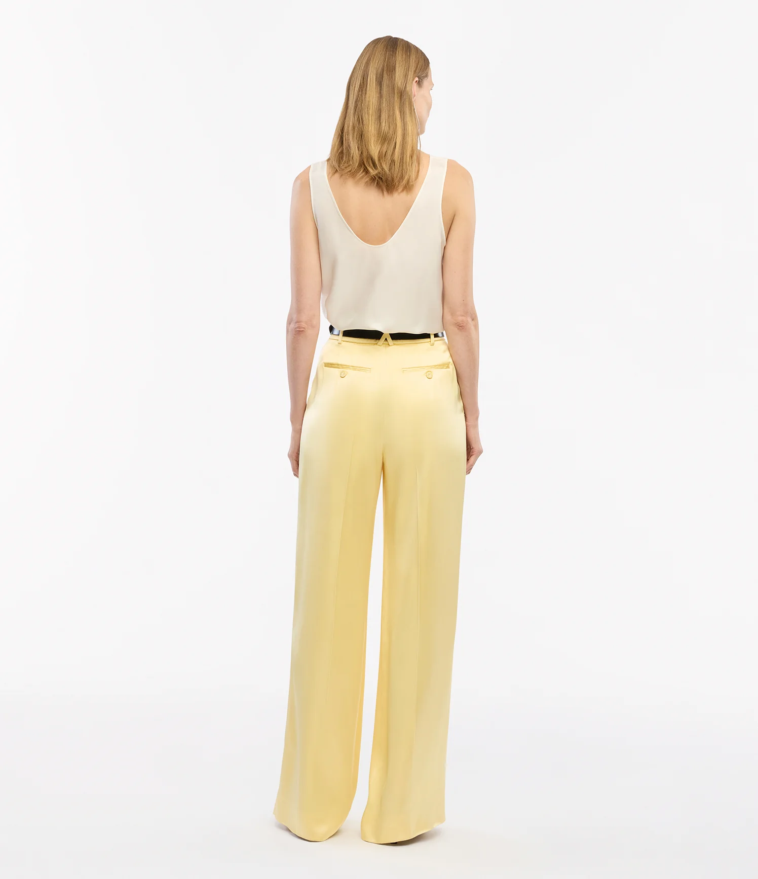 Another Tomorrow | Satin Pleated Trouser