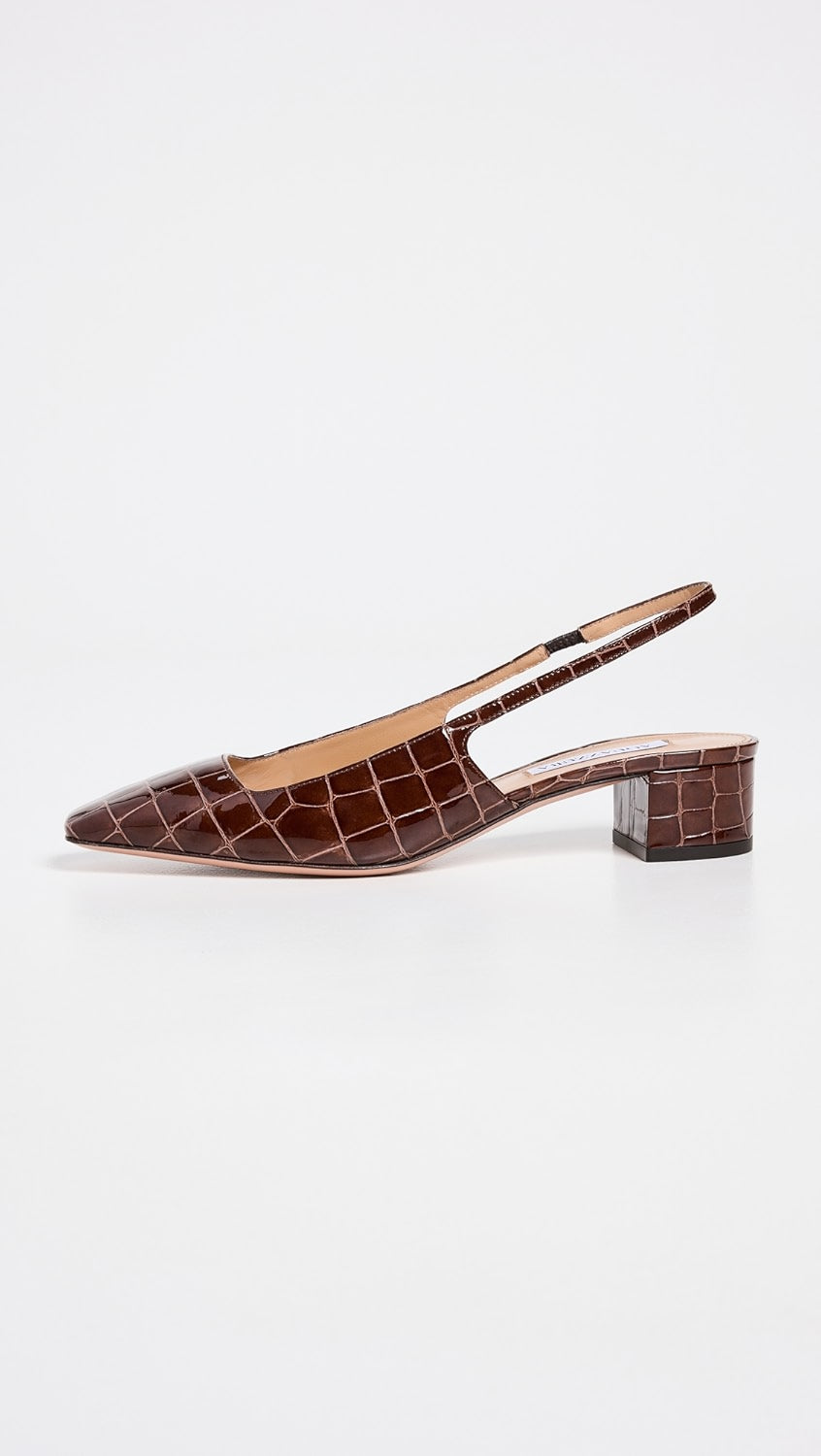 Aquazzura | Ginza 35 in Patent Croc-effect