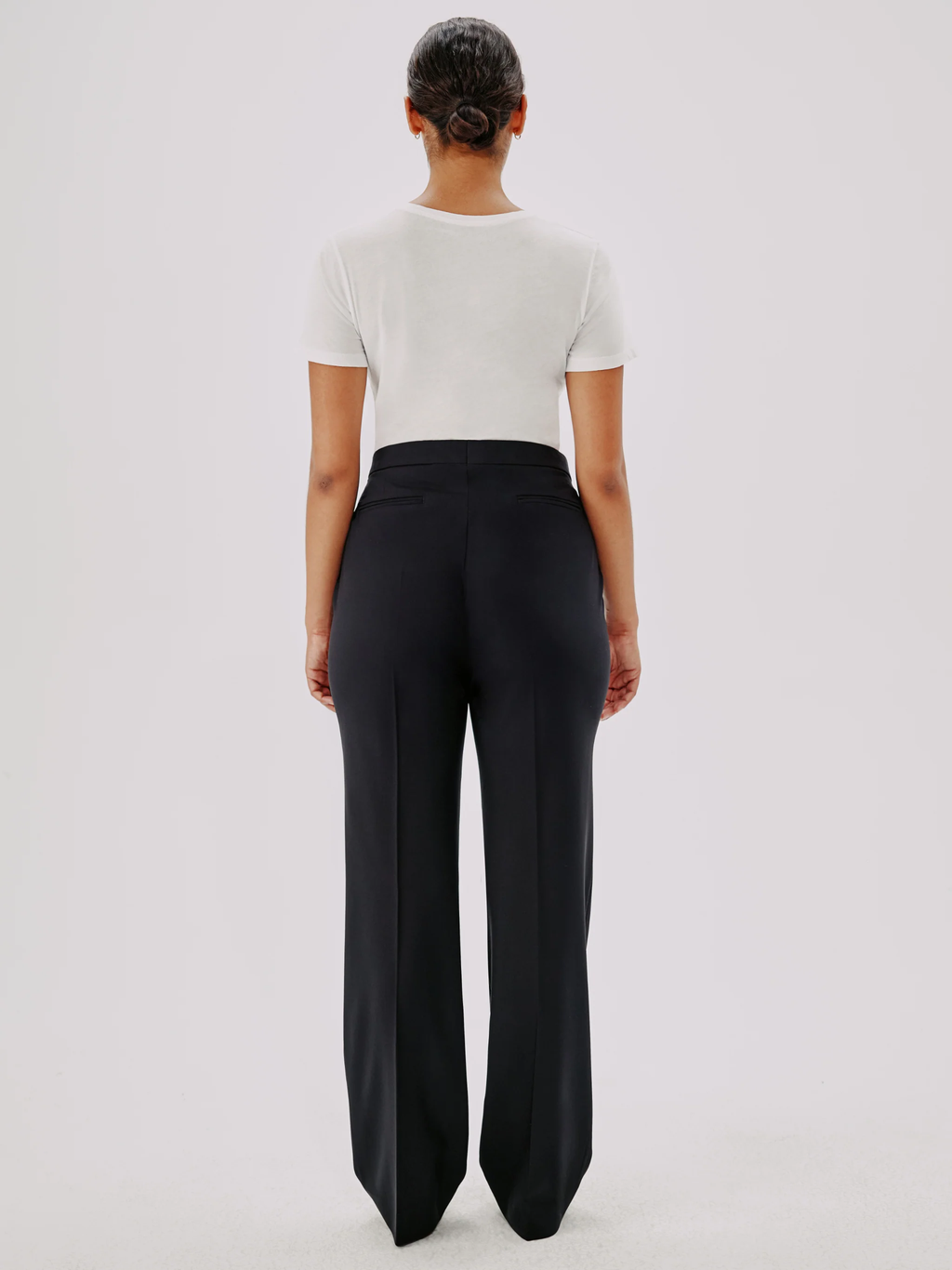 Another Tomorrow | Slight Flare Trouser in Black