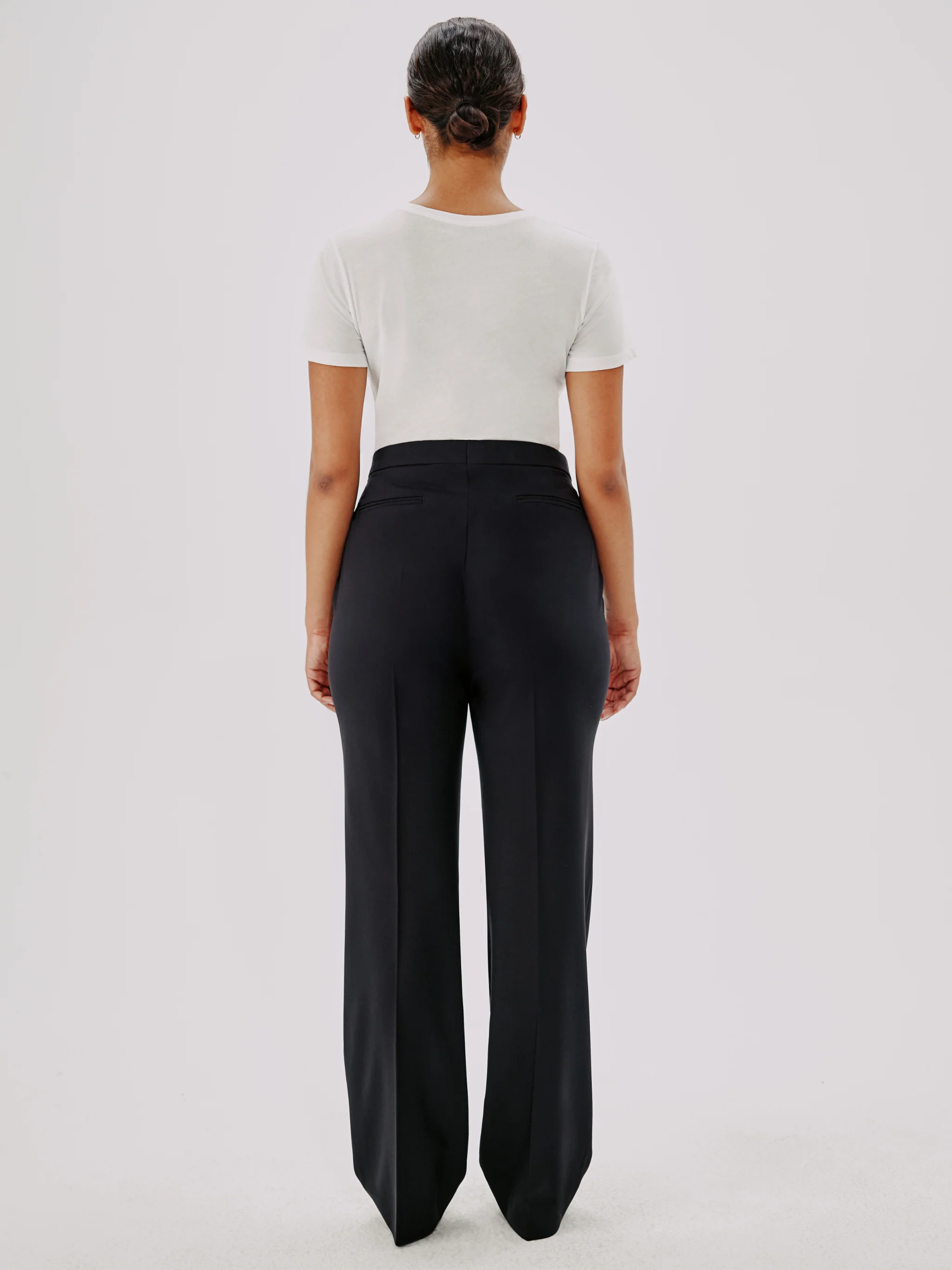 Another Tomorrow | Slight Flare Trouser in Black