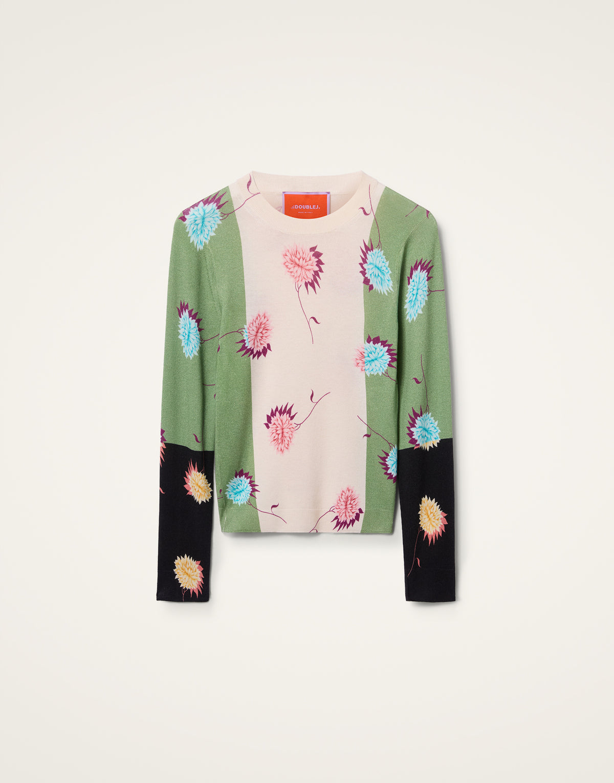 La Double J | Silky Crew Neck in Derby Placee