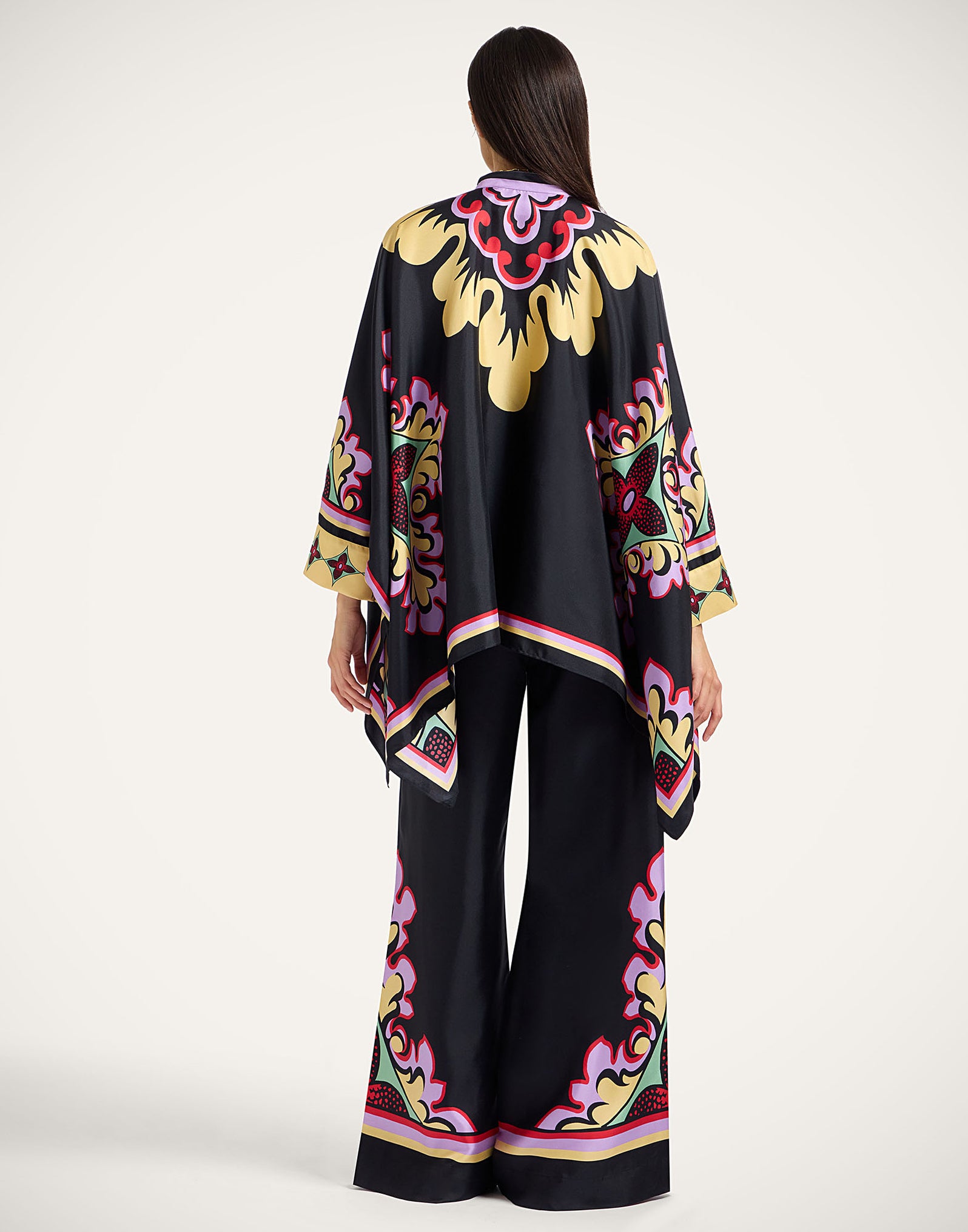 La Double J | Palazzo Pants in Lilac Silk Twill