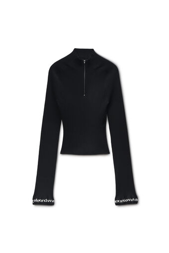 Alexander Wang | Long-Sleeve Ruffle-Hem Turtleneck