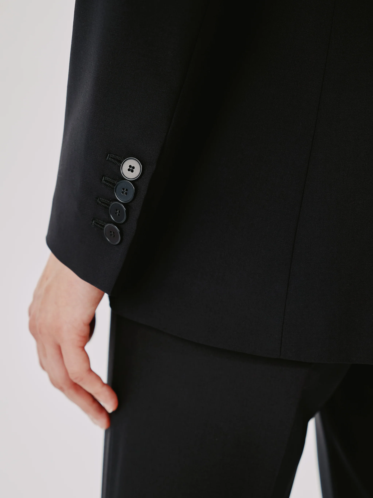 Another Tomorrow | Single Button Jacket Black
