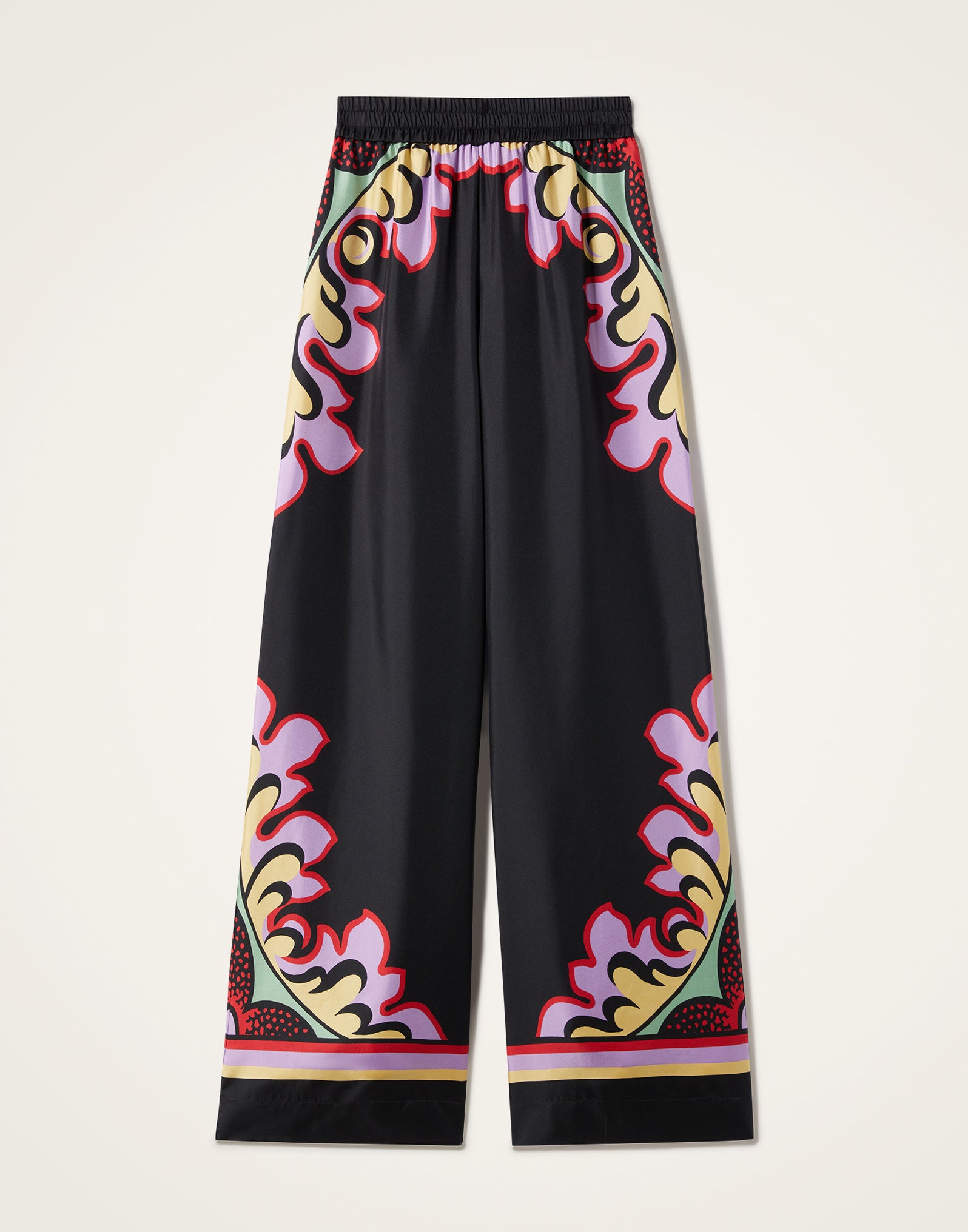 La Double J | Palazzo Pants in Lilac Silk Twill