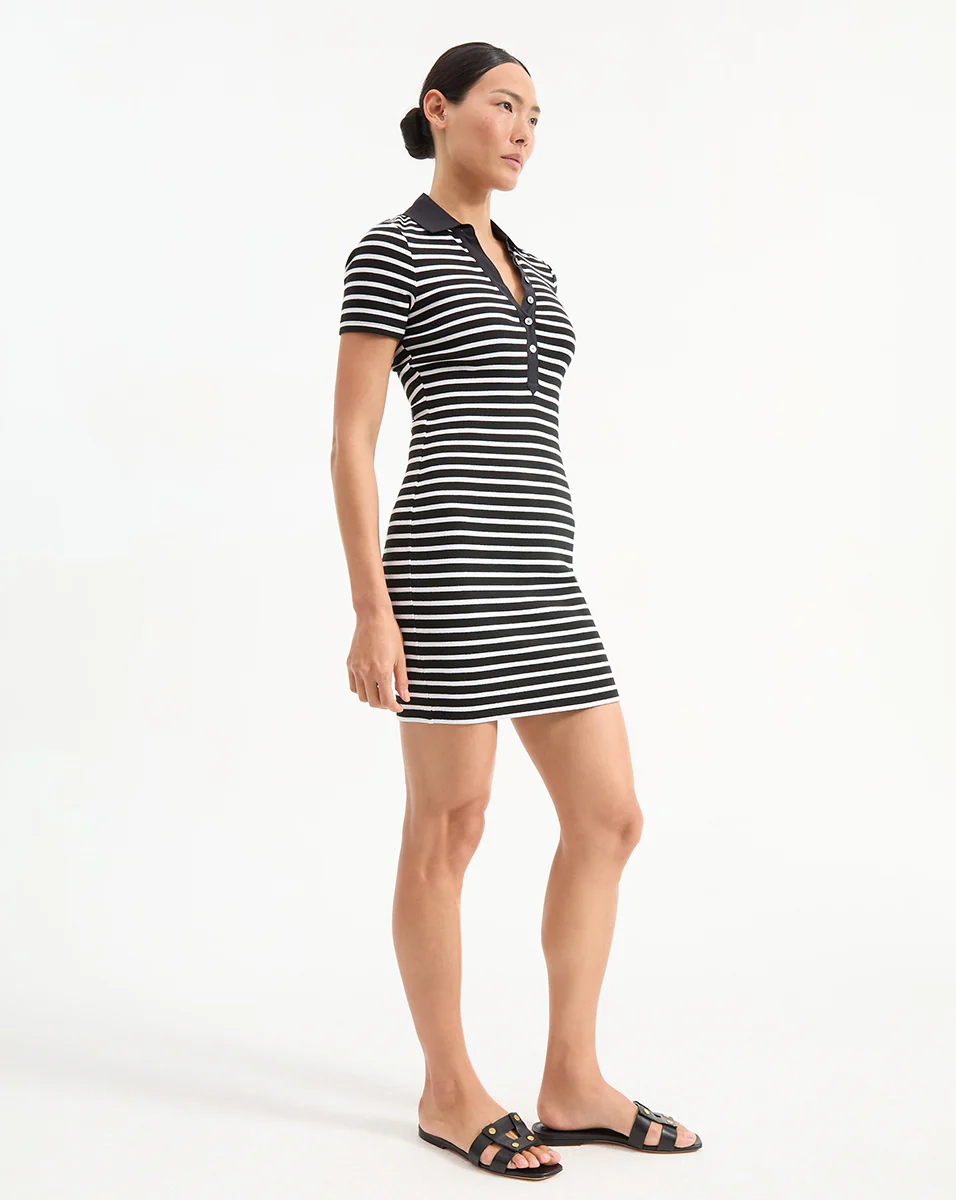 Veronica Beard | Bailey Striped Polo Dress