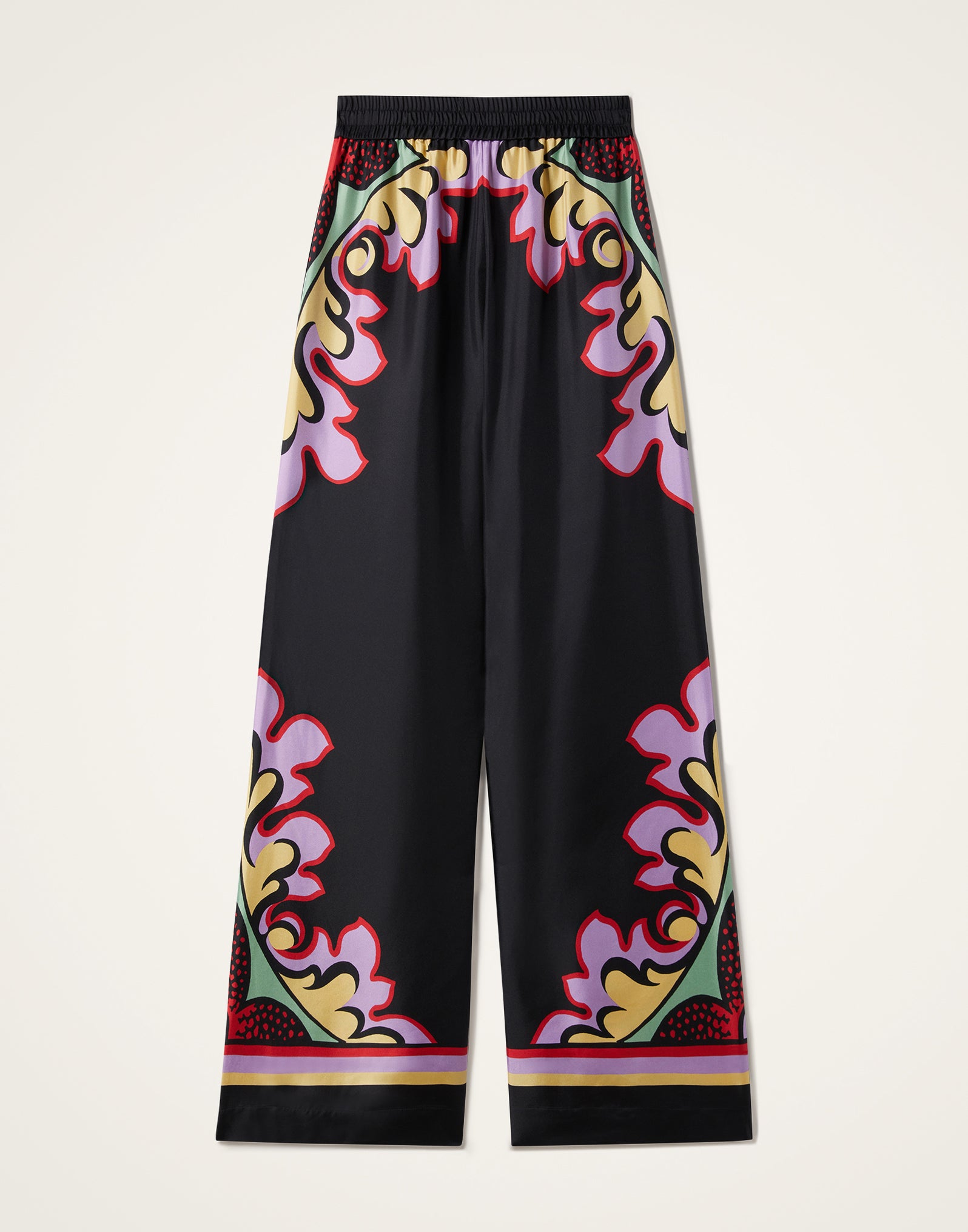 La Double J | Palazzo Pants in Lilac Silk Twill