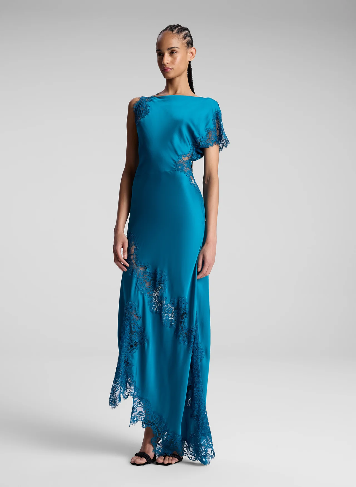 A.L.C. | Alessia Satin Lace Maxi Dress