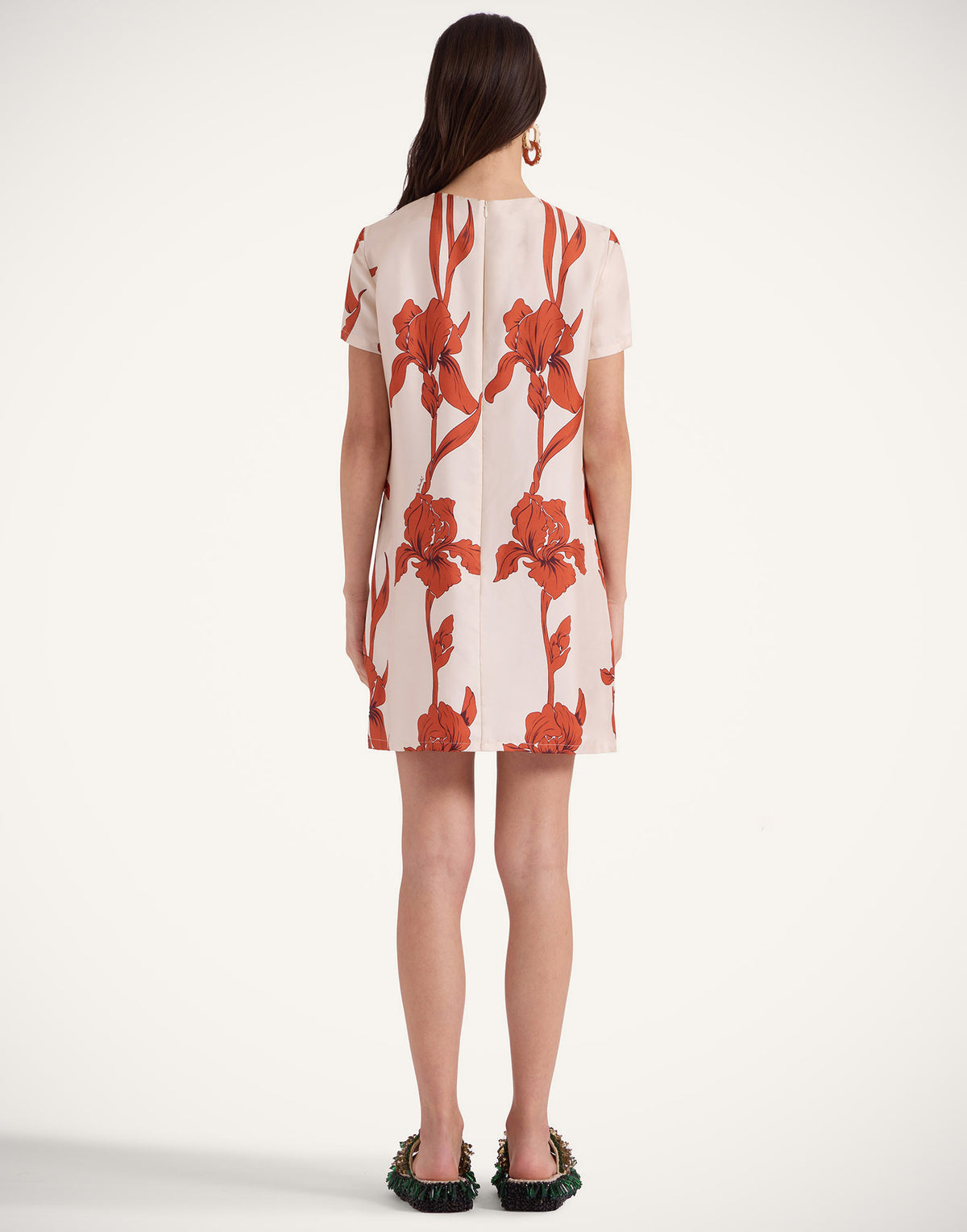 La Double J | Mini Swing Dress in Iris Dark Orange