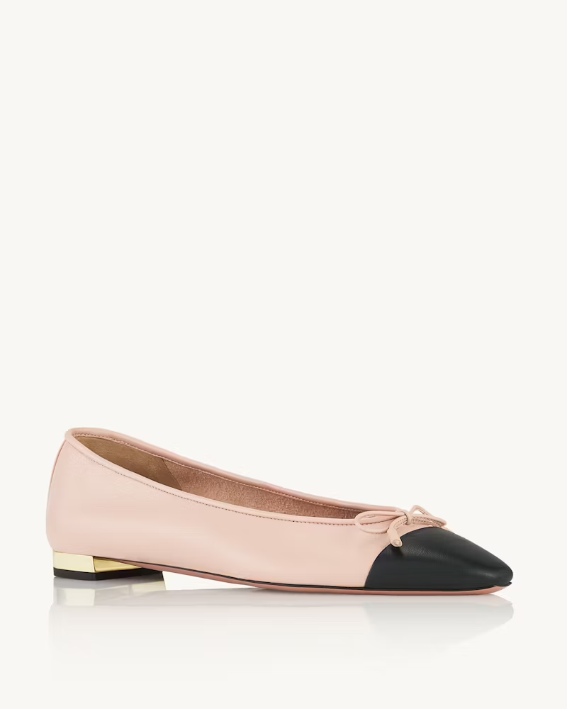 Aquazzura | Gioia Flat in Pink Nappa