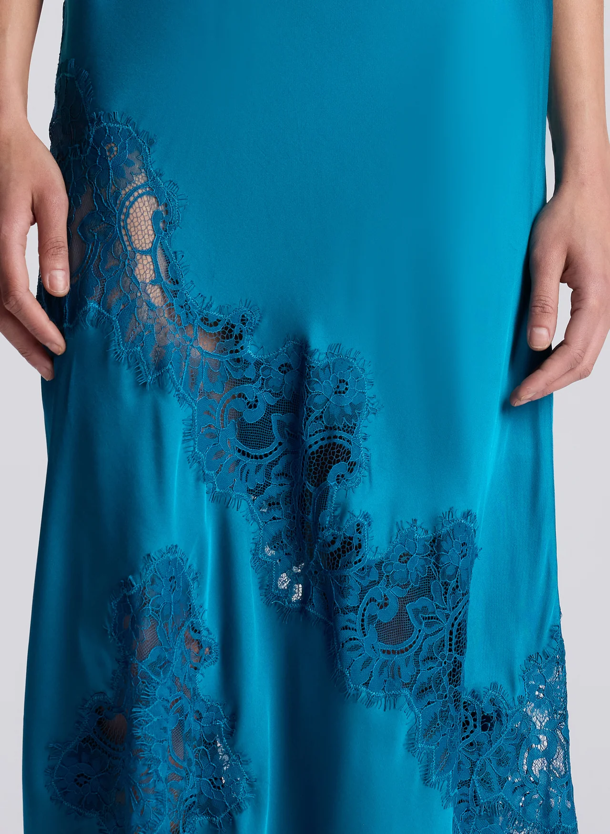 A.L.C. | Alessia Satin Lace Maxi Dress