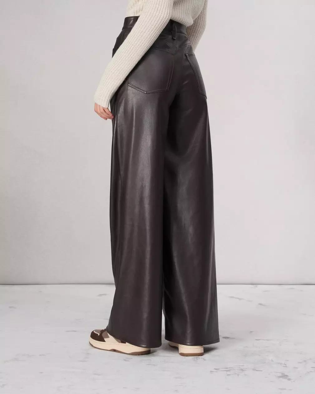 Rag & Bone | Sofie Faux Leather Pant in Brown