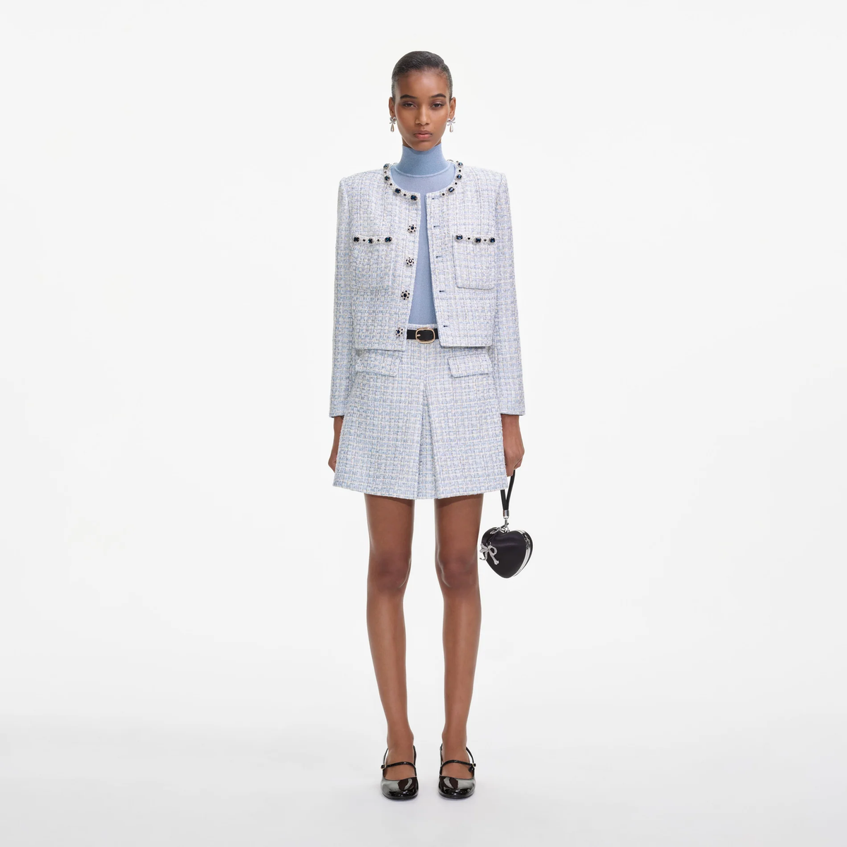 Self-portrait | Blue Boucle Jacket