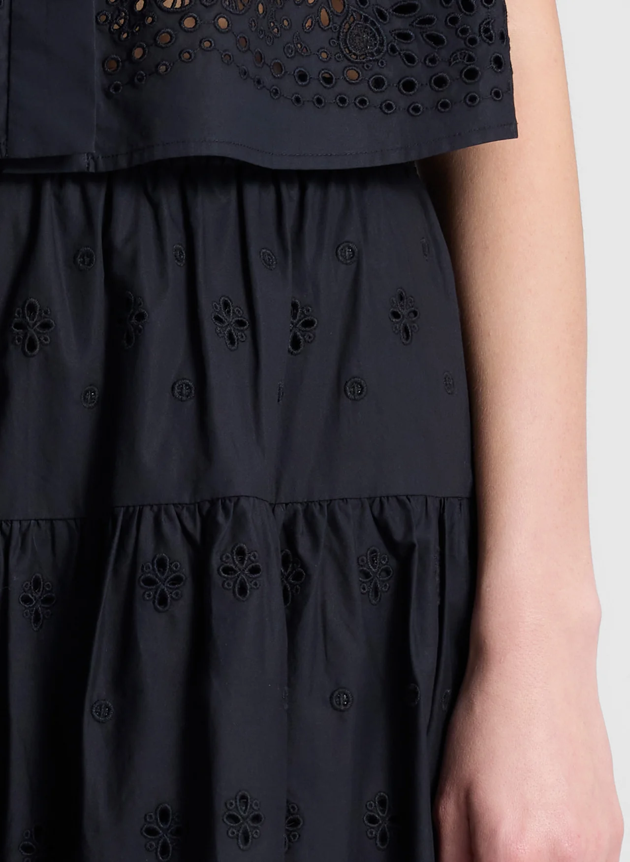 A.L.C. | Jay Embroidered Cotton Midi Skirt