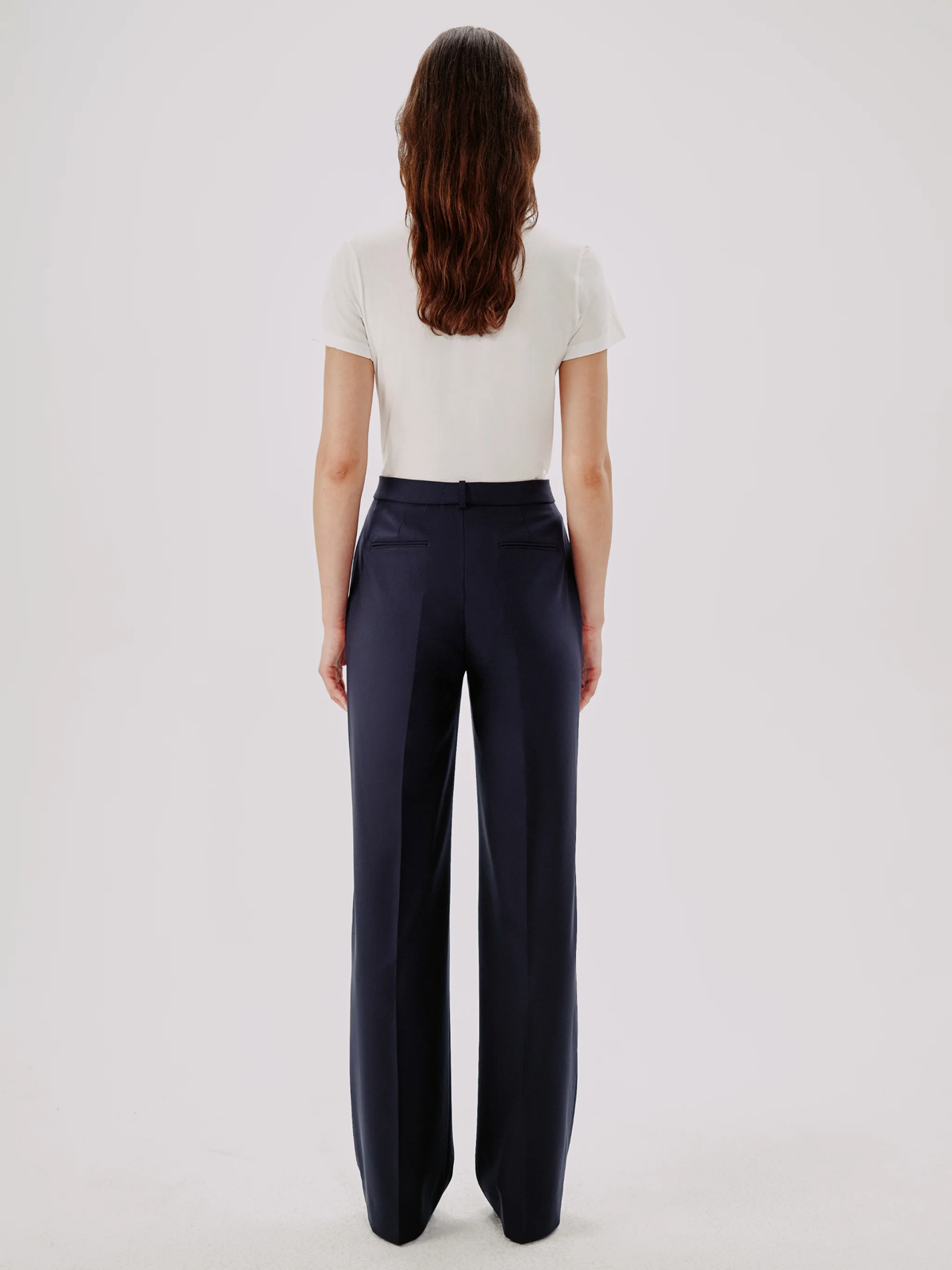 Another Tomorrow | Slight Flare Trouser in Navy