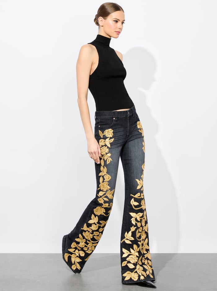 Alice & Olivia | SB Embellished Bell Jean