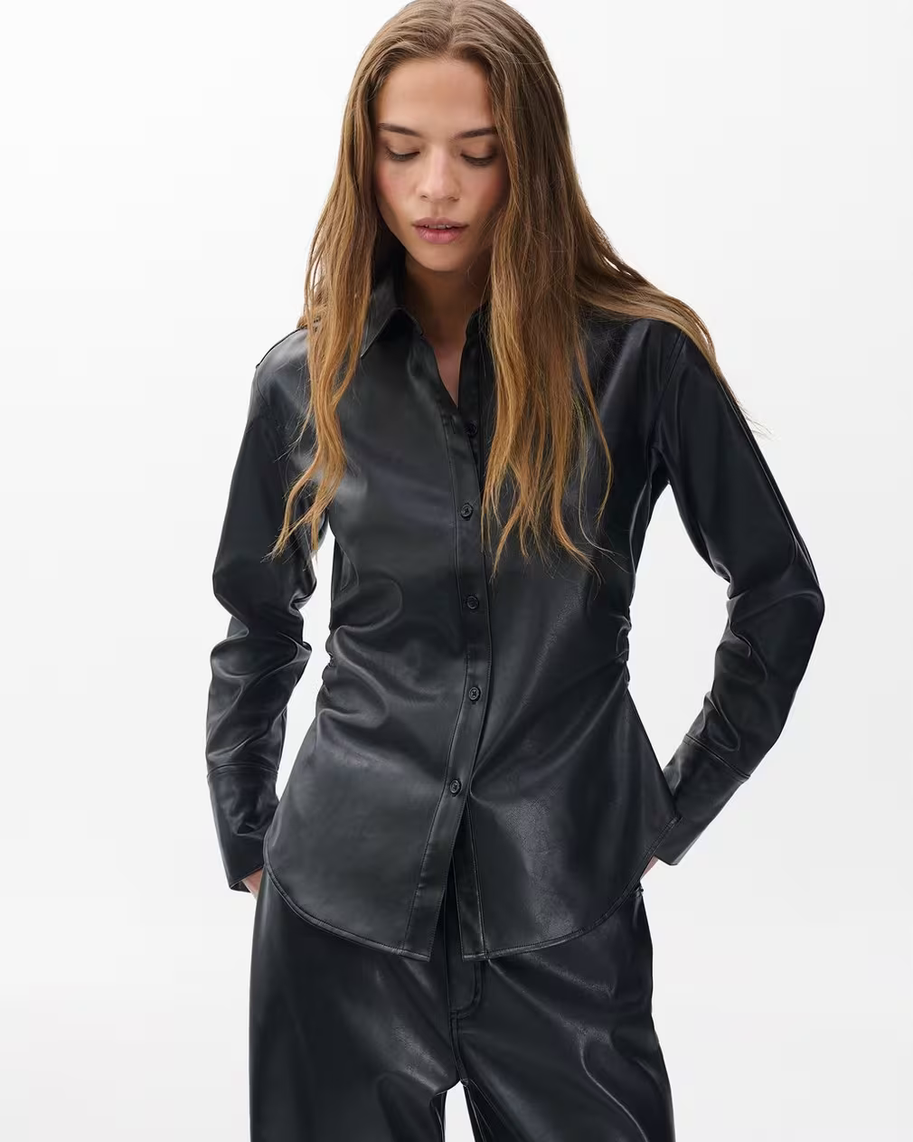 Rag & Bone | Leah Faux Leather Shirt