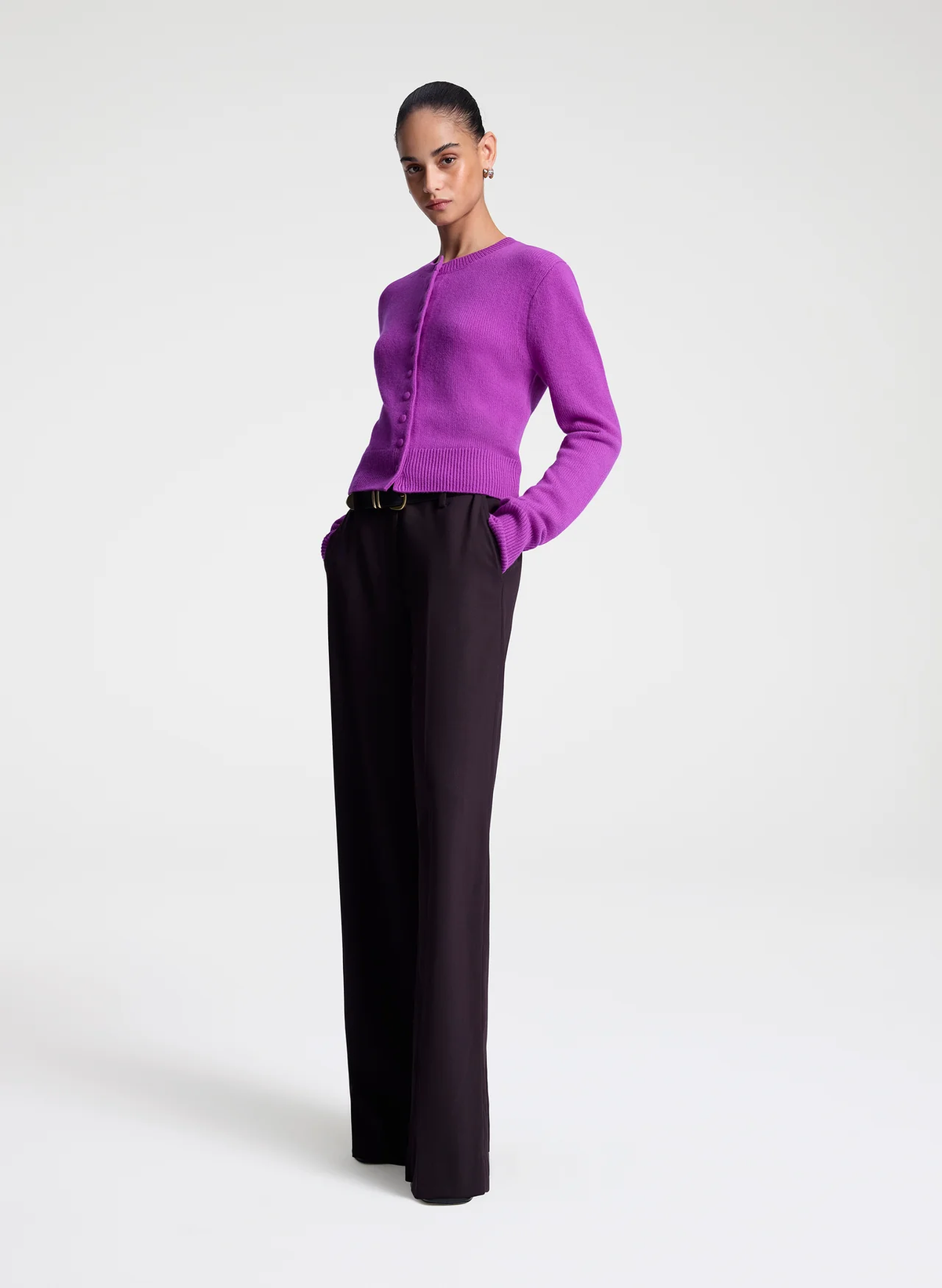 A.L.C. | Skyler Cashmere Cardigan in Fuchsia