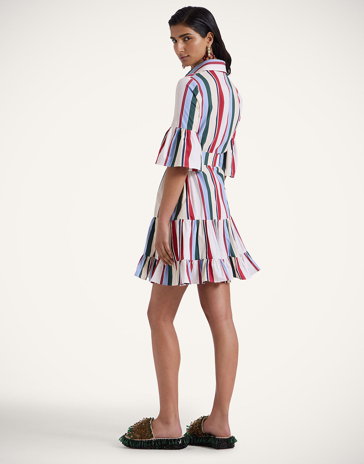La Double J | Choux Dress in Stripes Multicolor