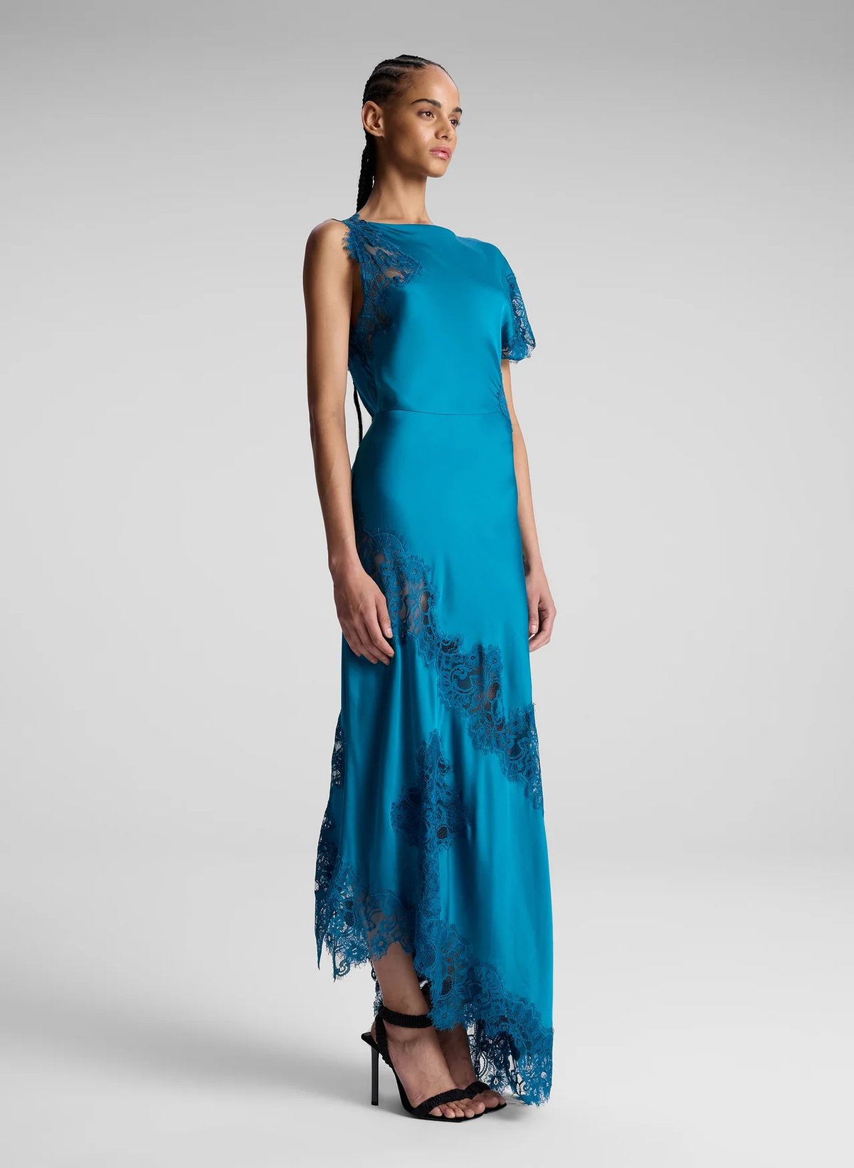 A.L.C. | Alessia Satin Lace Maxi Dress