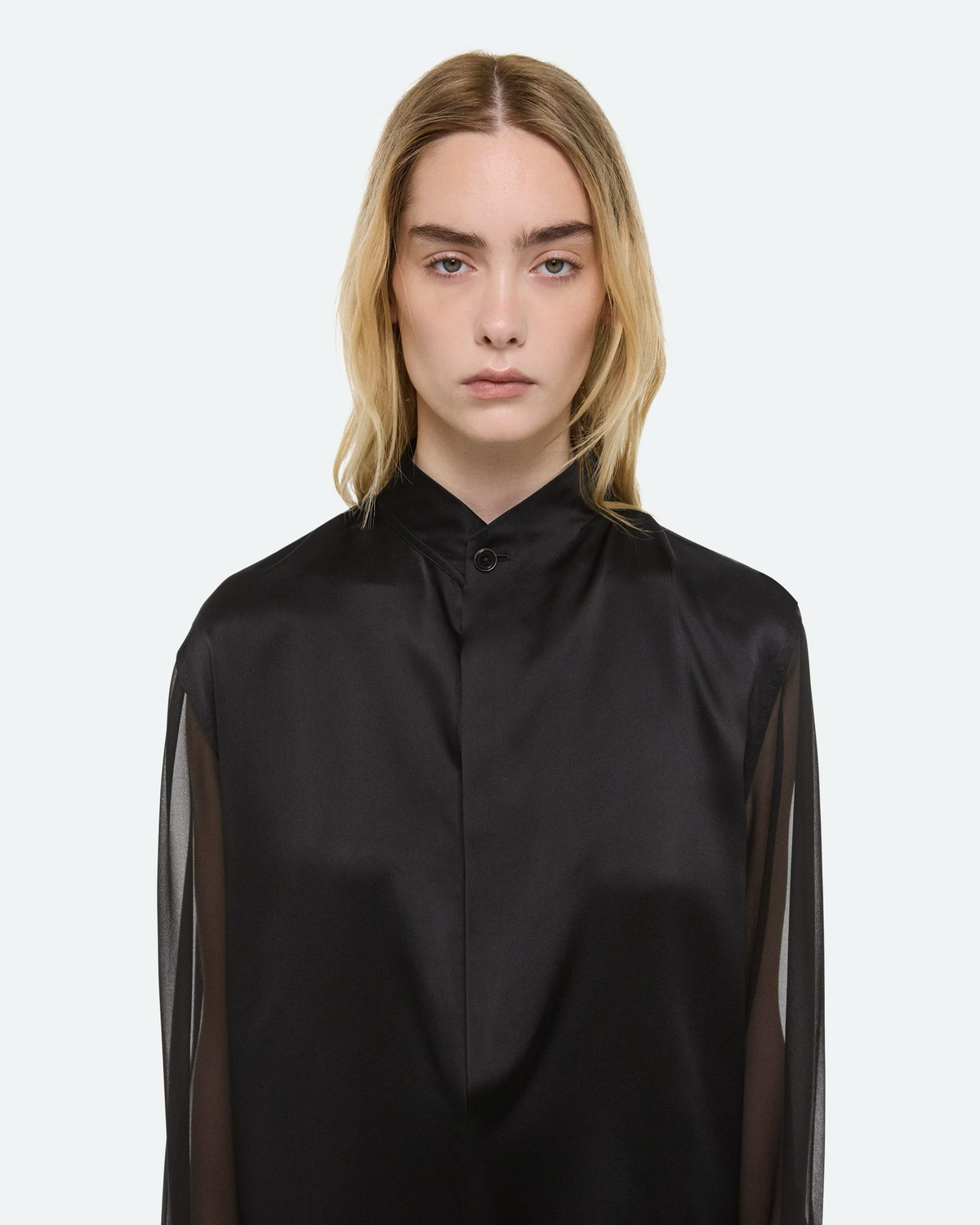 Helmut Lang | Relaxed Cowl Shirt in Black